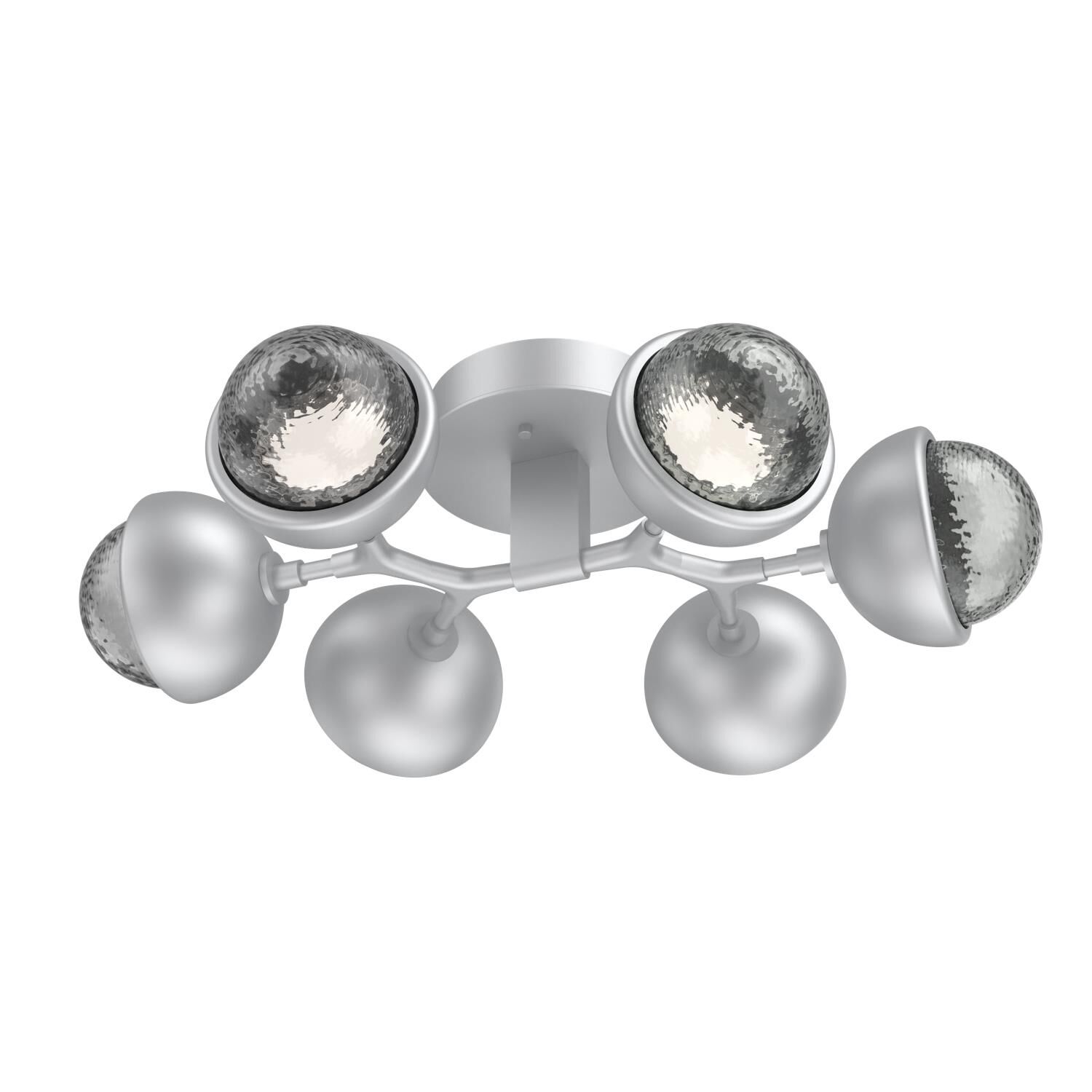 Shown in Classic Silver finish and Smoke glass and Metal Shade Matching Finish accent