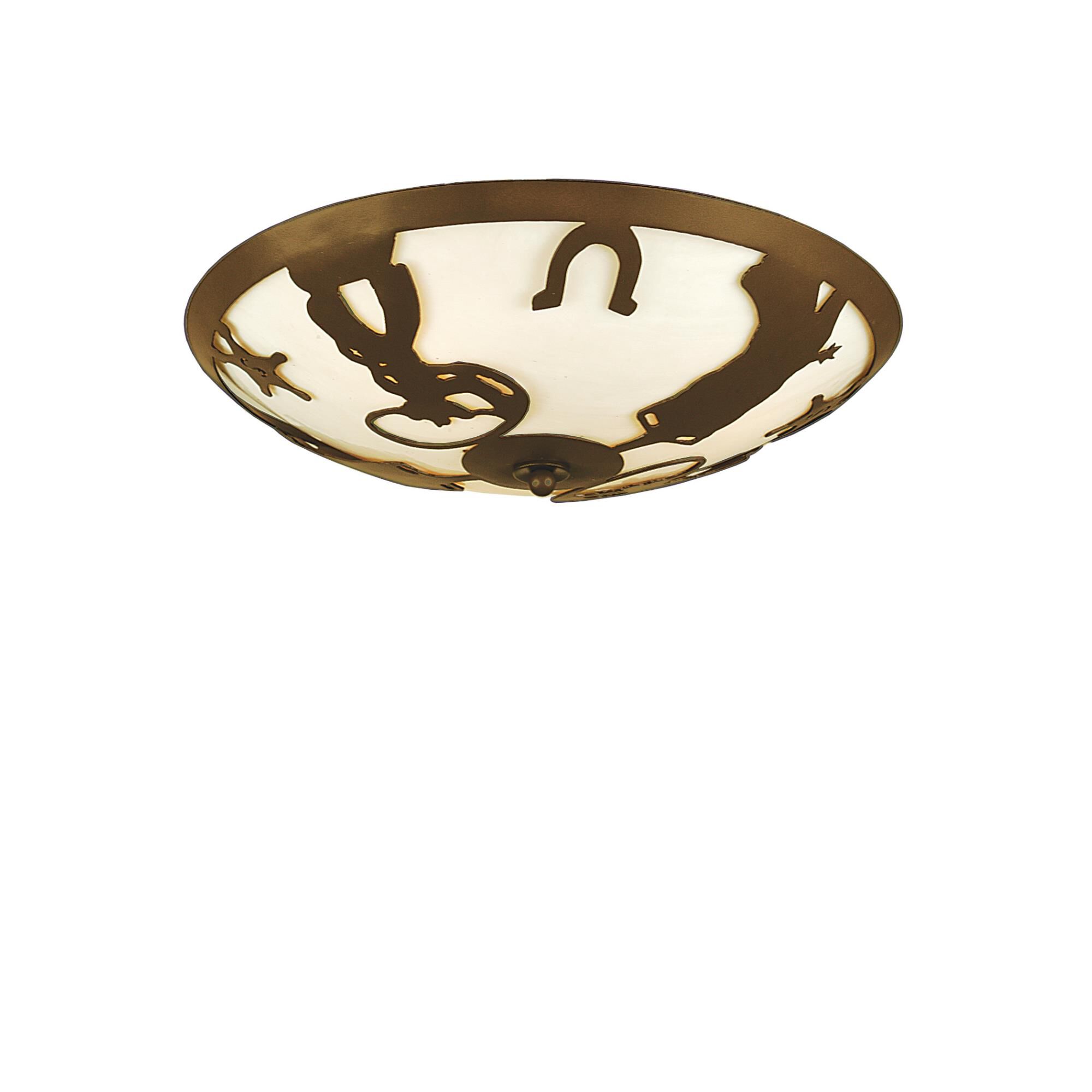 Cowboy 20 Inch 3 Light Flush Mount by Meyda Lighting