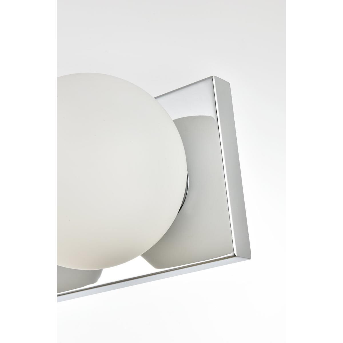 Shown in Chrome  finish and Frosted White glass