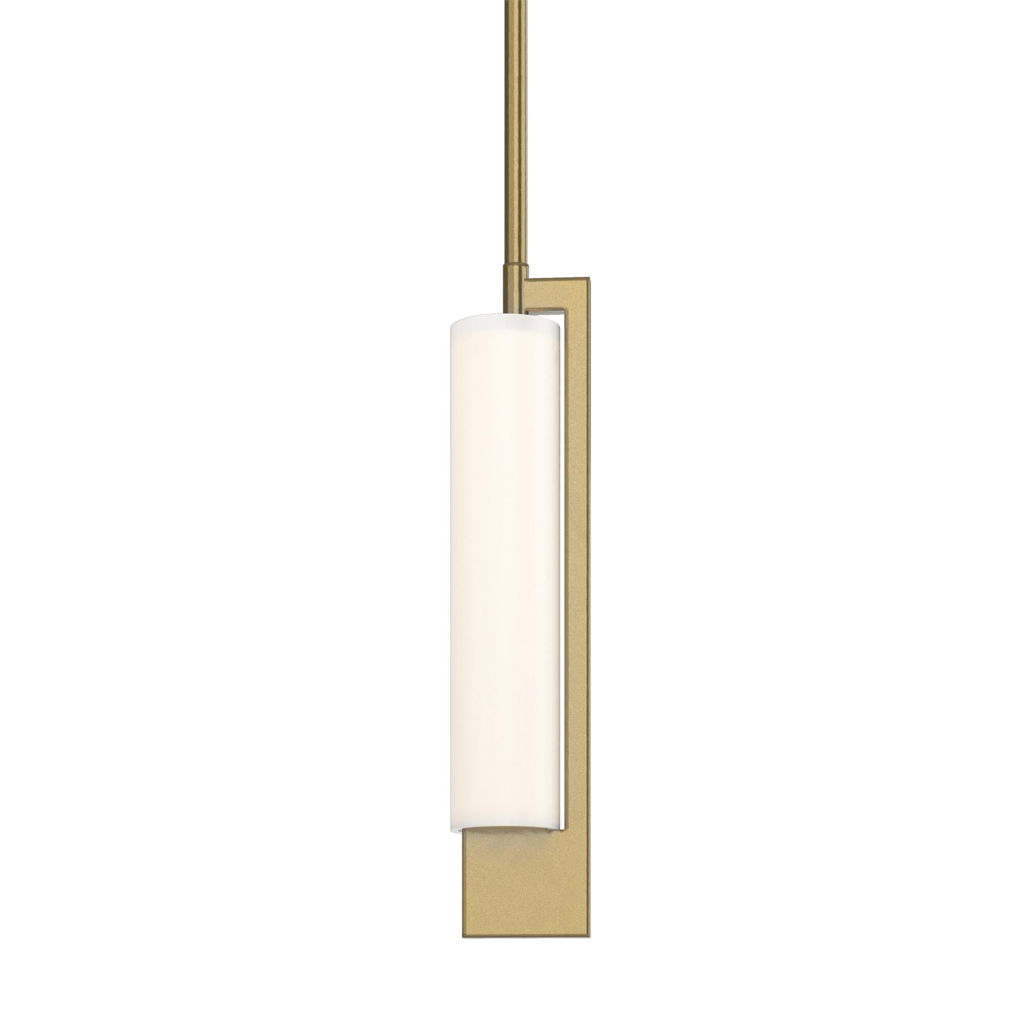 Shown in Modern Brass finish and Opal glass