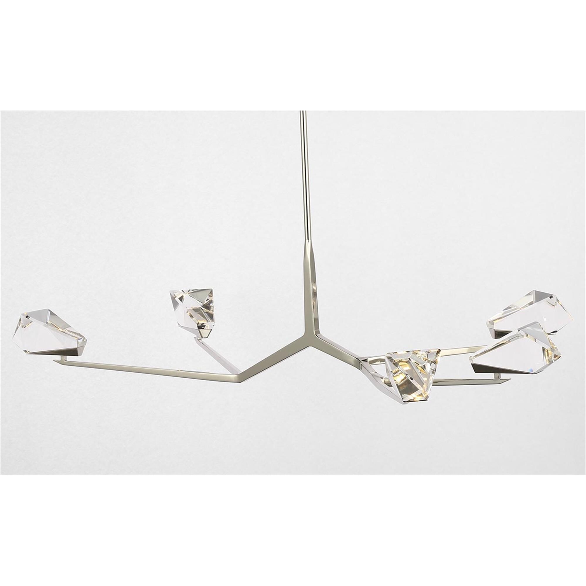 Shown in Polished Nickel finish and Clear crystal