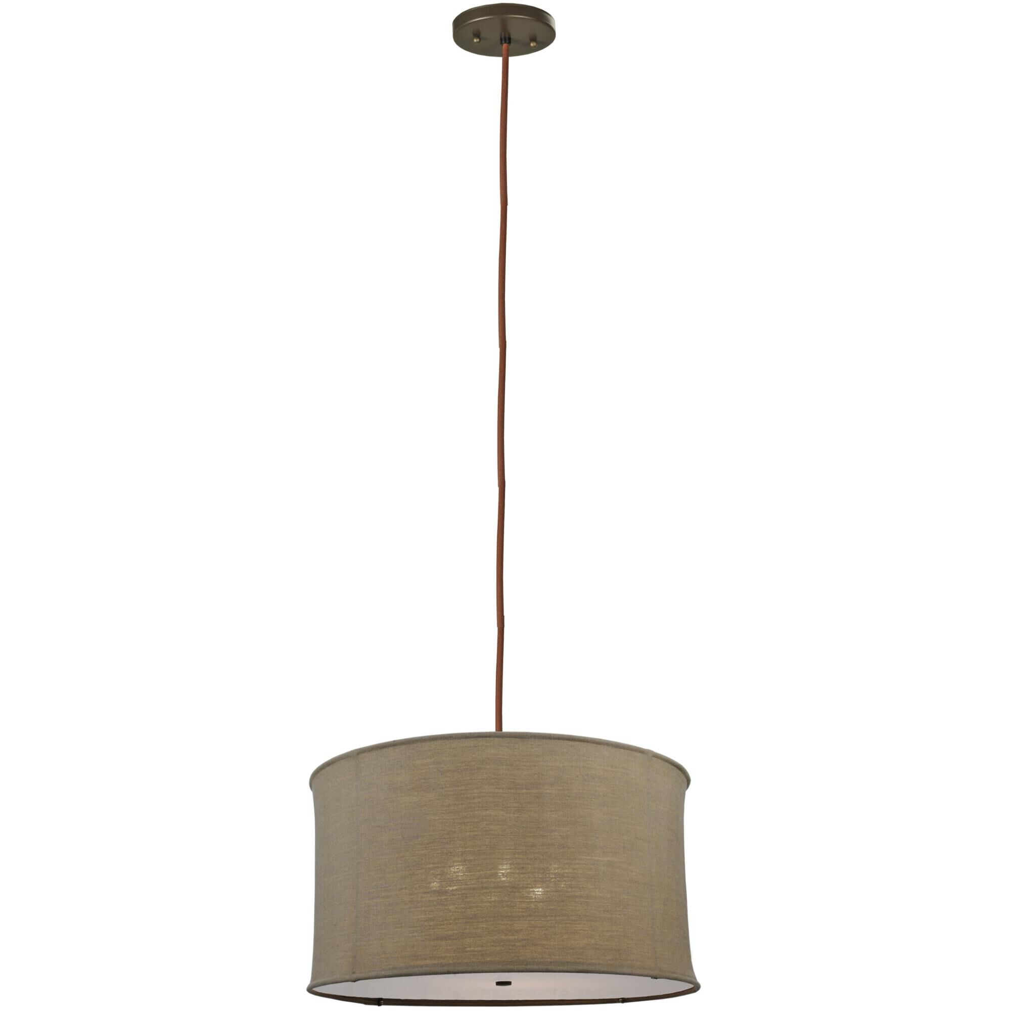 Cilindro Burlap 36 Inch Large Pendant by Meyda Lighting