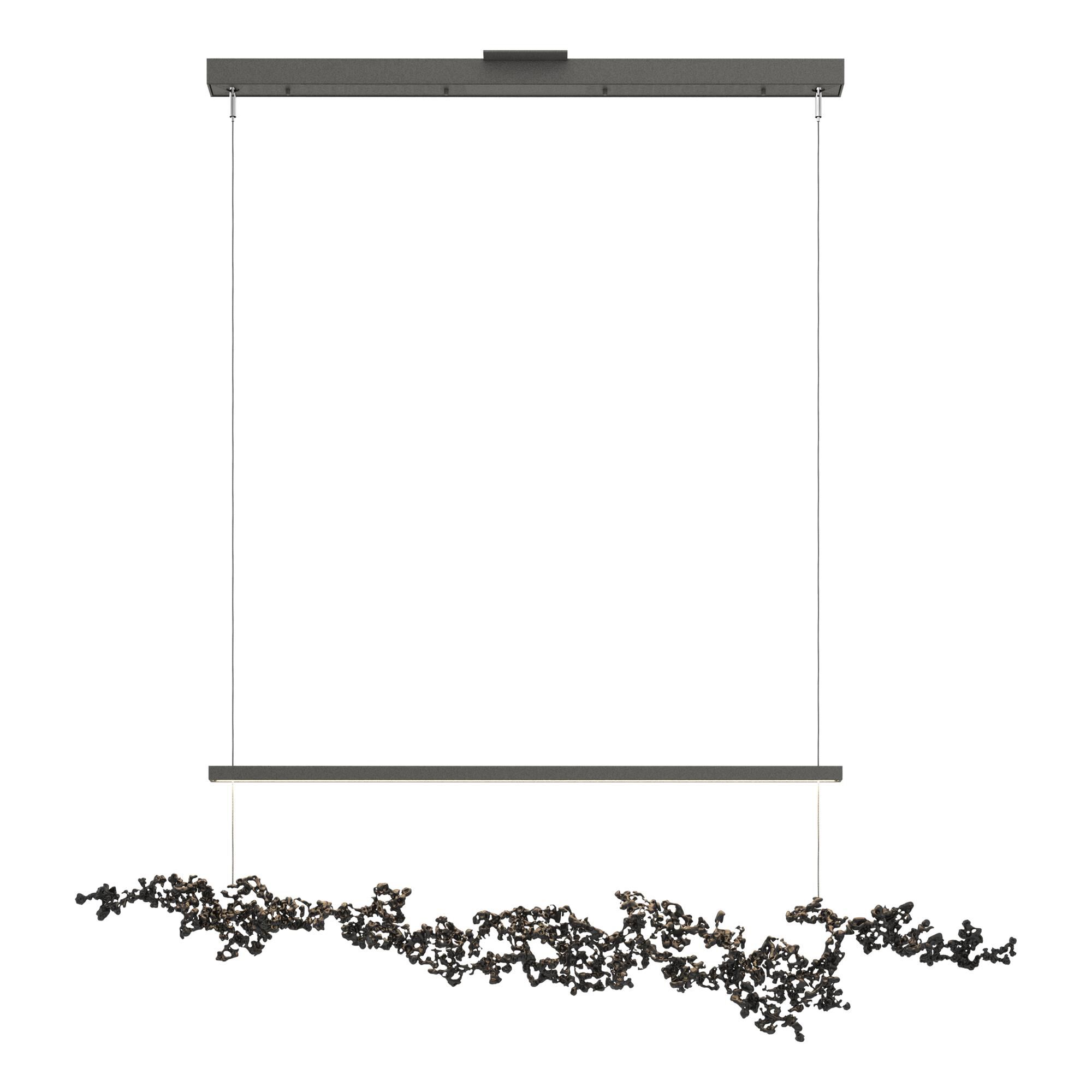 Shown in Natural Iron finish and Ink Aluminum shade