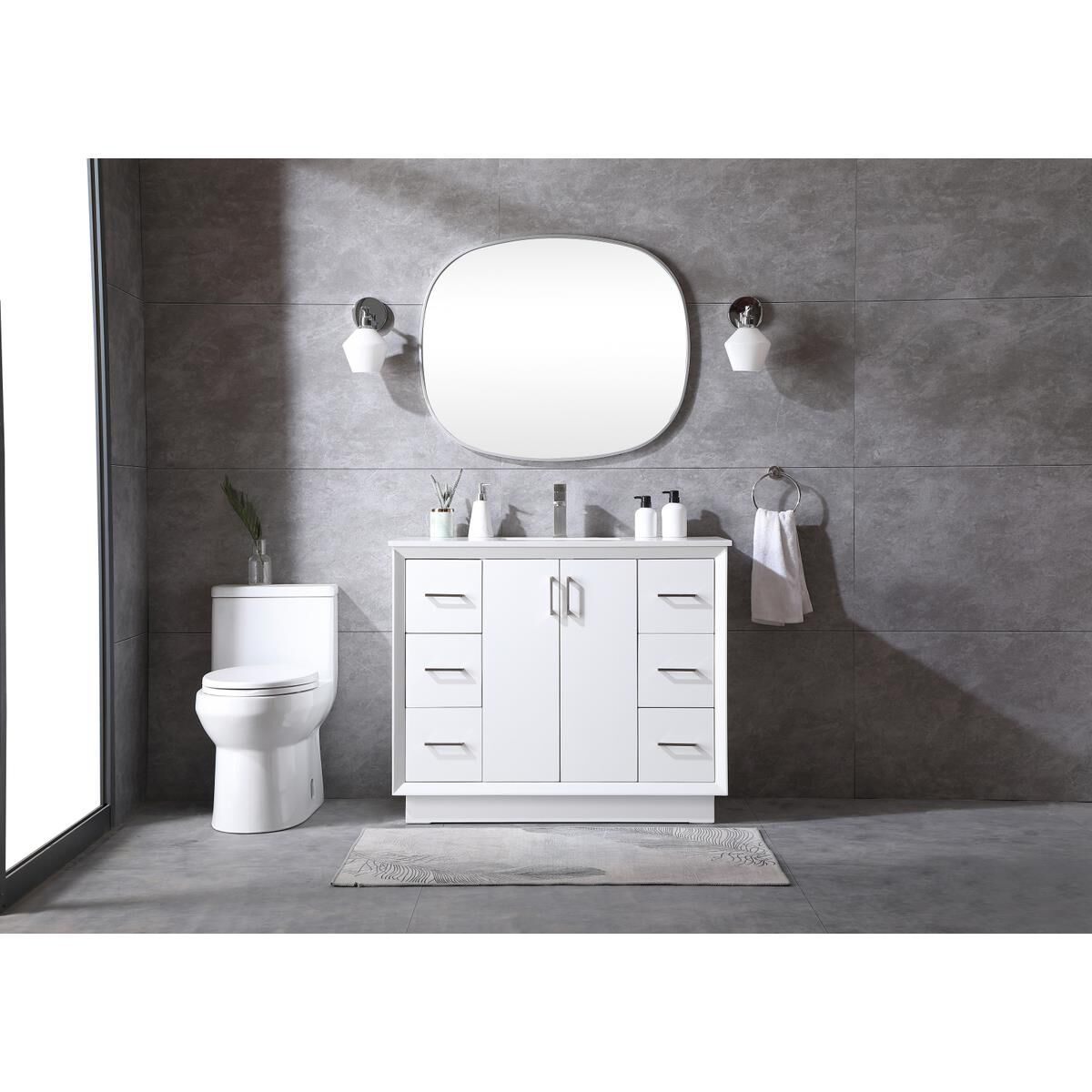 Shown in White finish