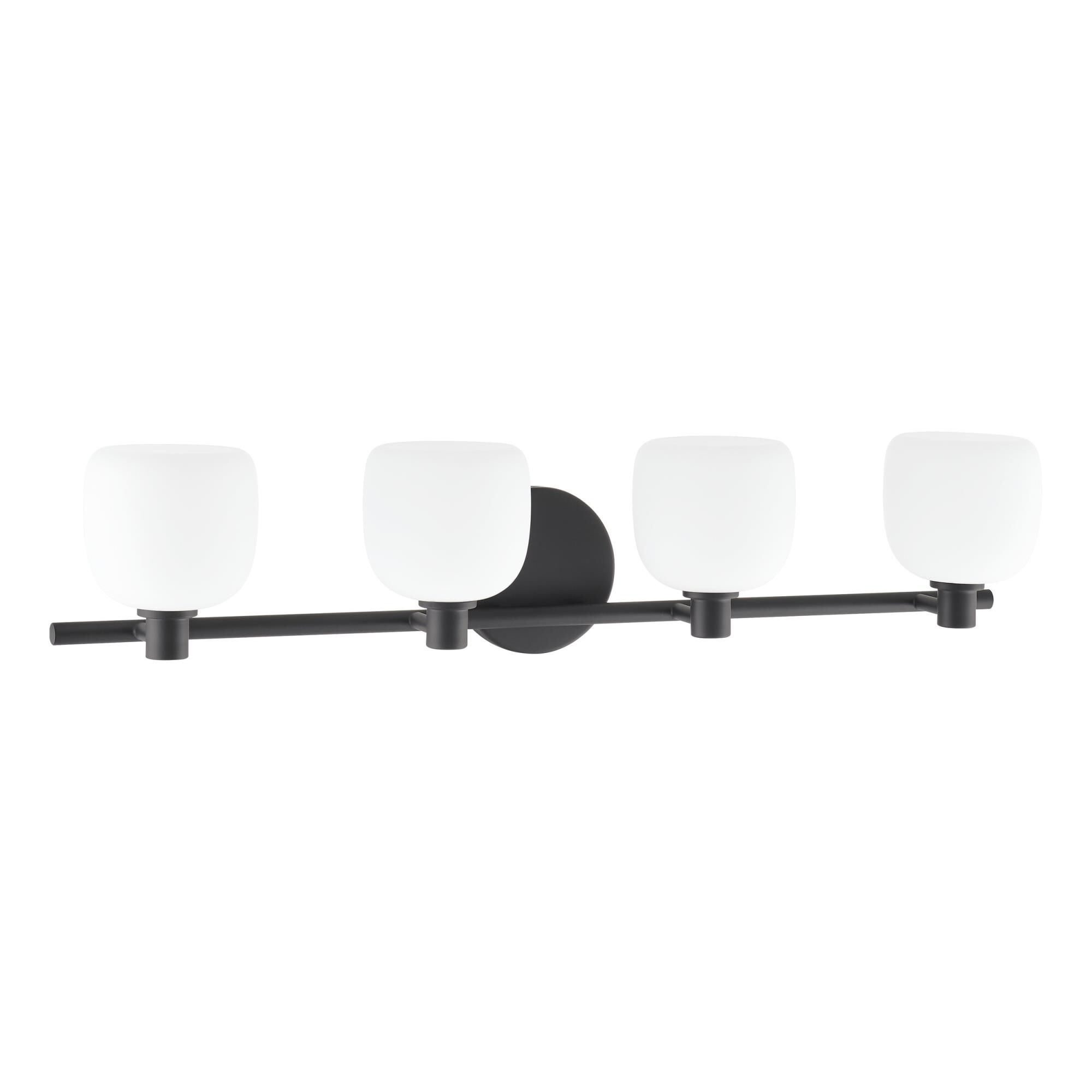 Shown in Matte Black finish and Etched Opal glass