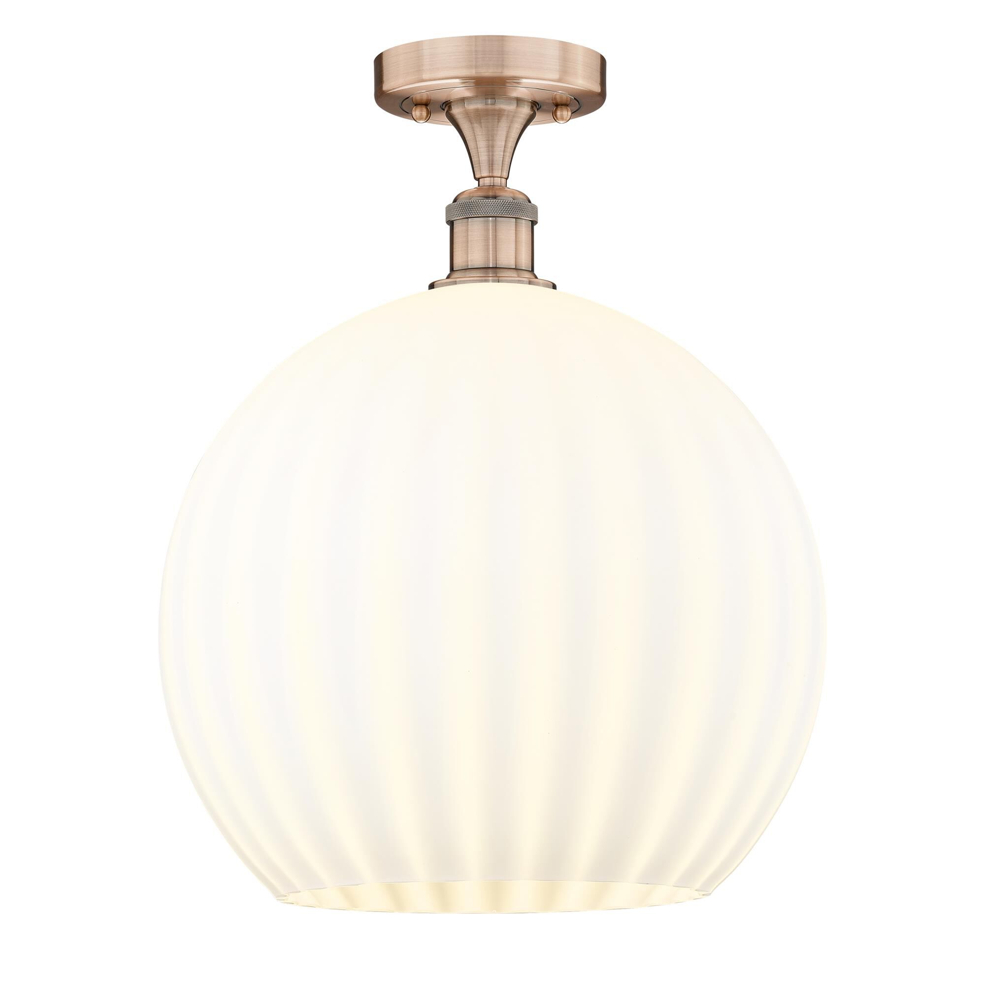 Bruno Marashlian White Venetian 14 Inch Semi Flush Mount by Innovations Lighting