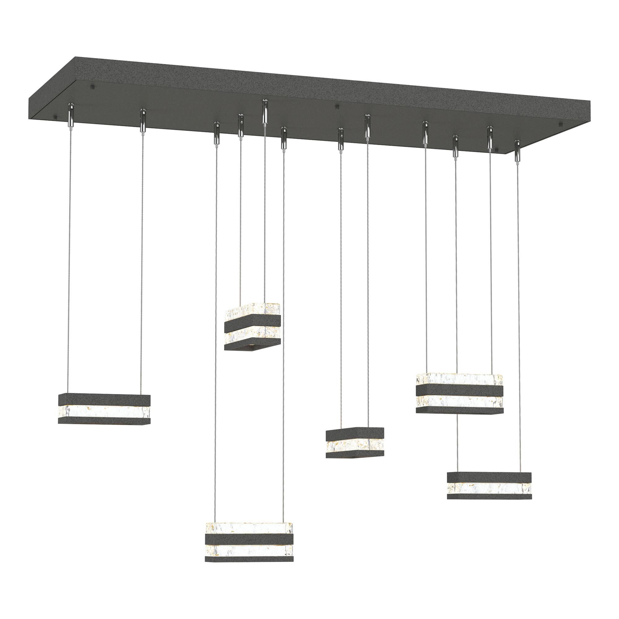 Shown in Natural Iron finish and Clear glass