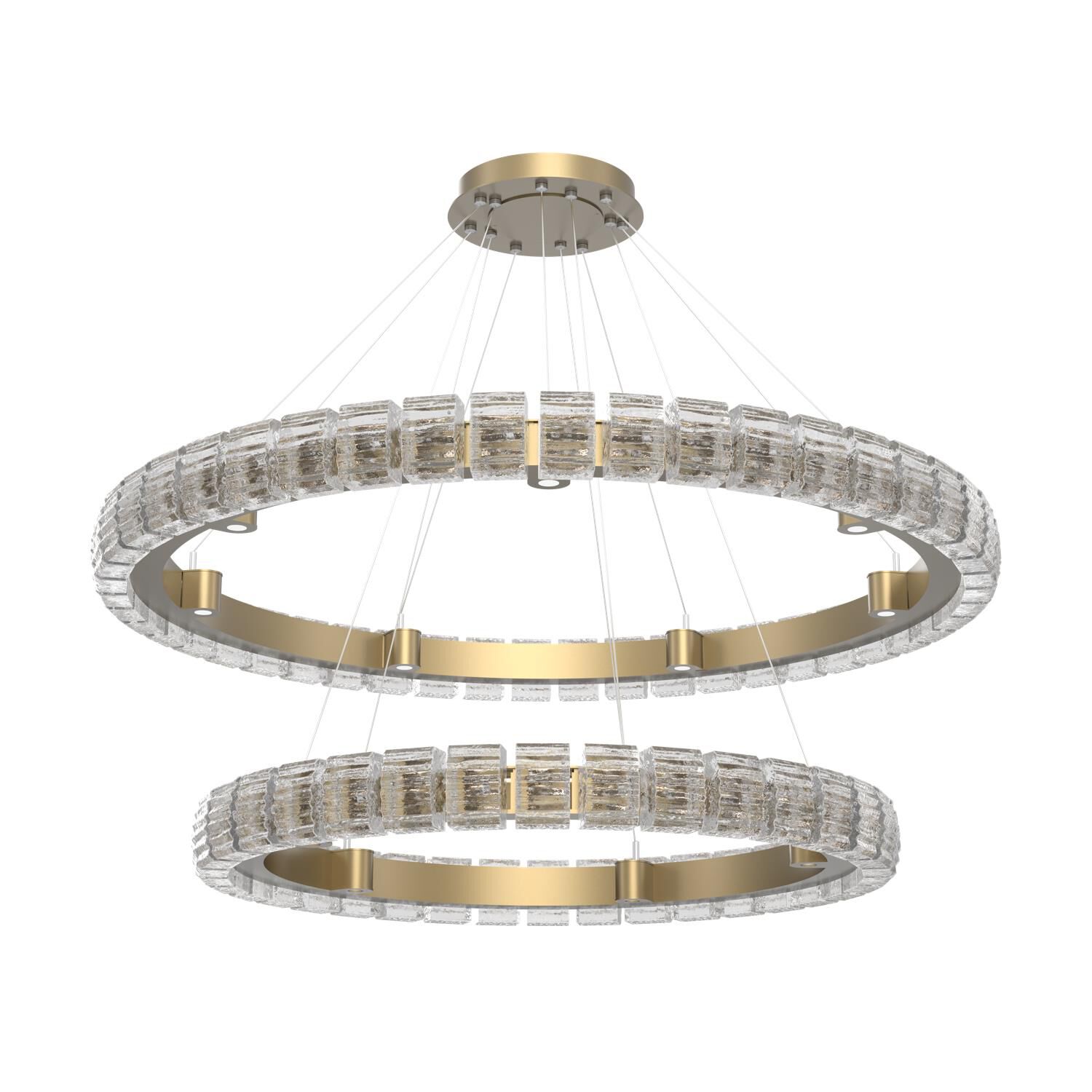 Shown in Gilded Brass finish and Clear glass