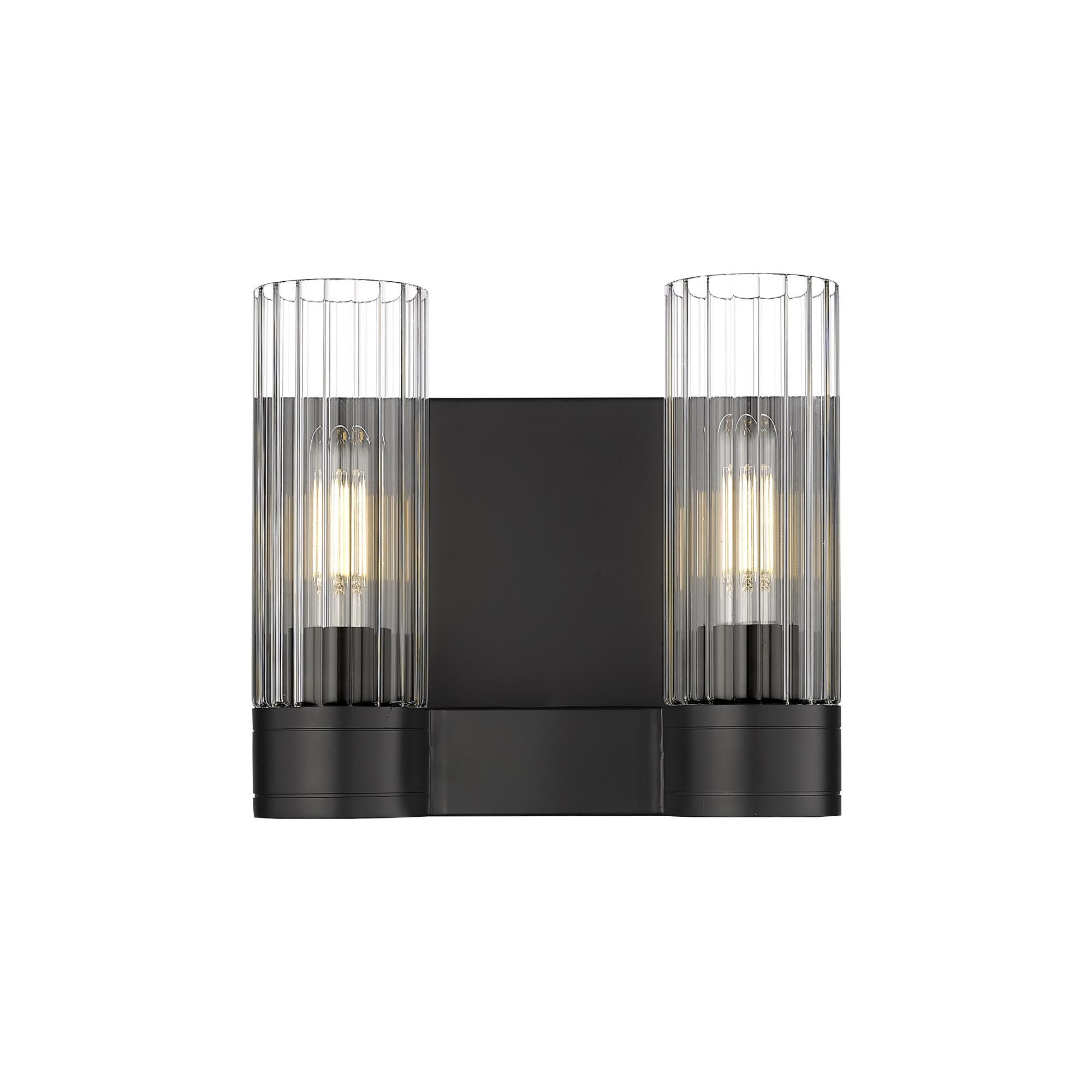 Shown in Matte Black finish and Clear glass and Clear Glass shade