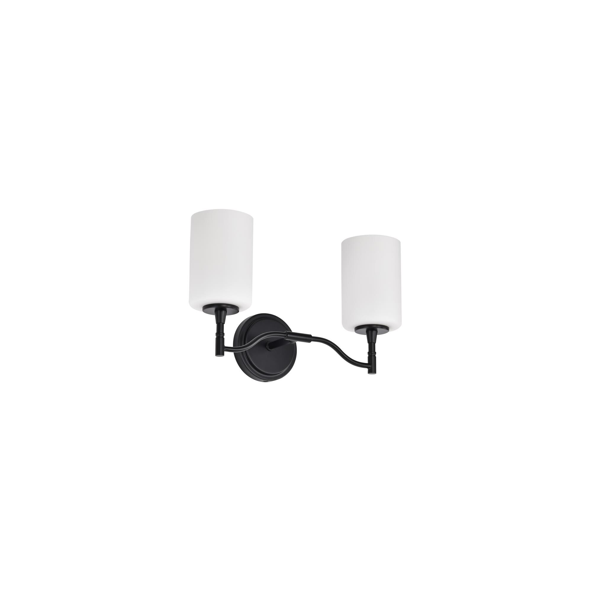 Shown in Matte Black finish and White Opal glass