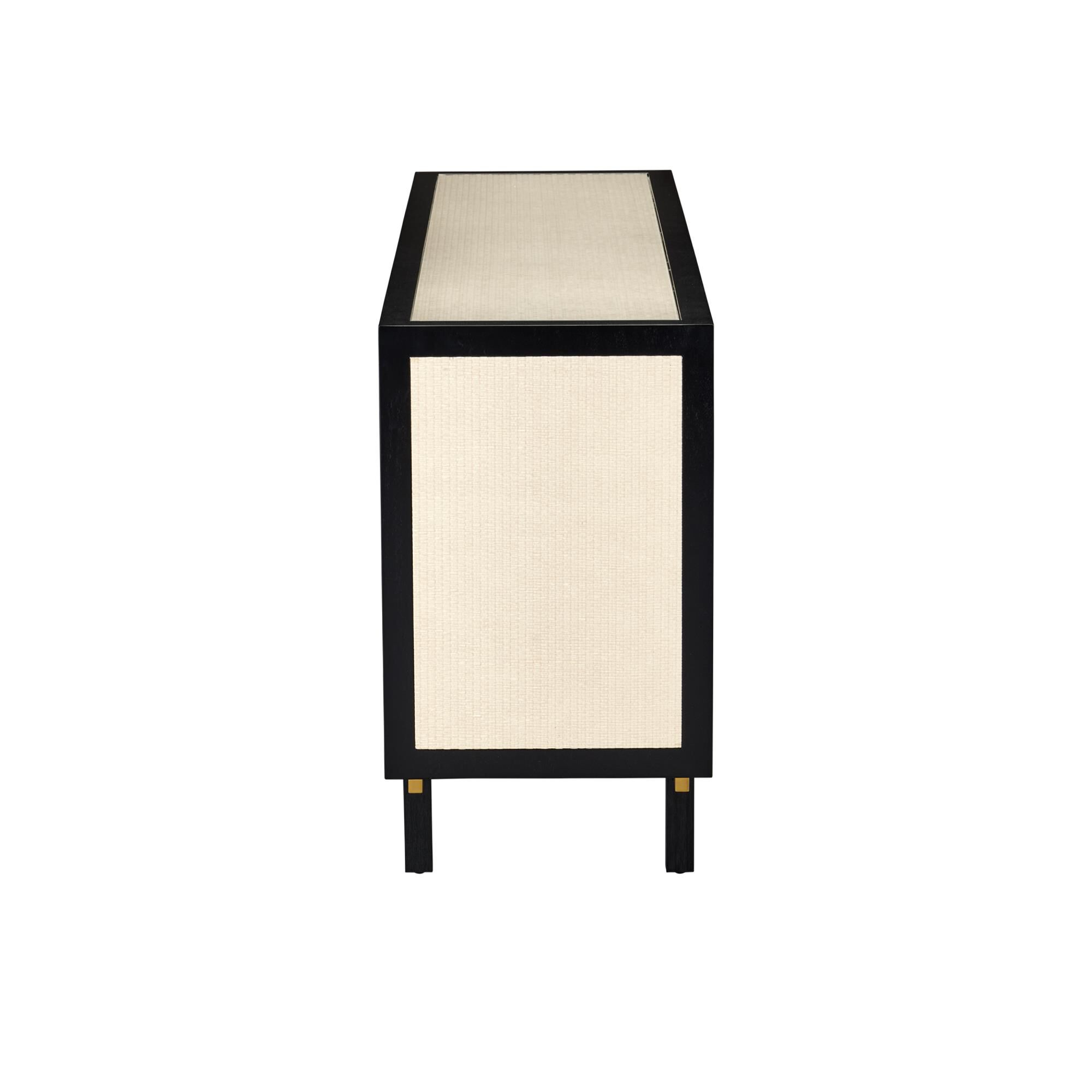 Shown in Ivory, Black, Brushed Brass, Clear finish