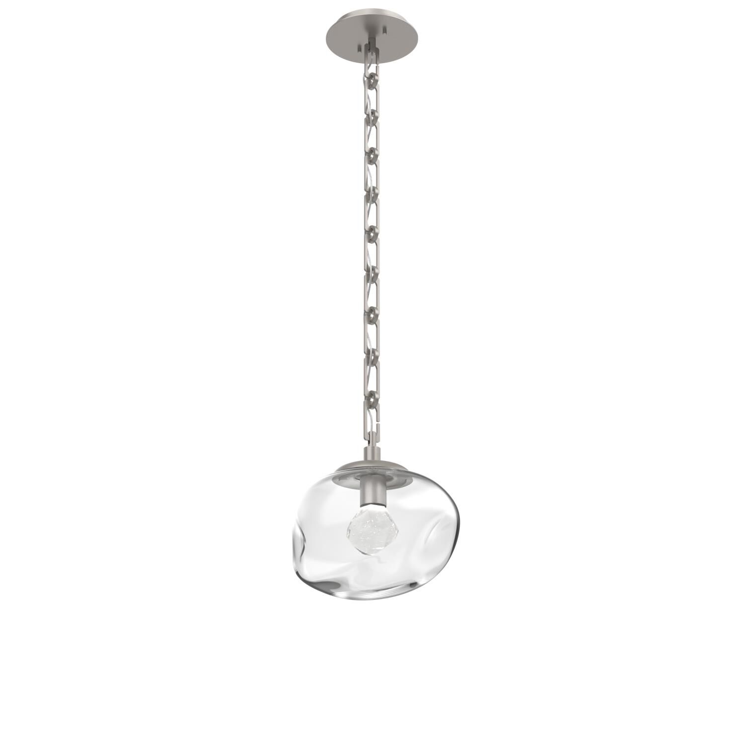 Shown in Beige Silver finish and Clear with Faceted Gem glass