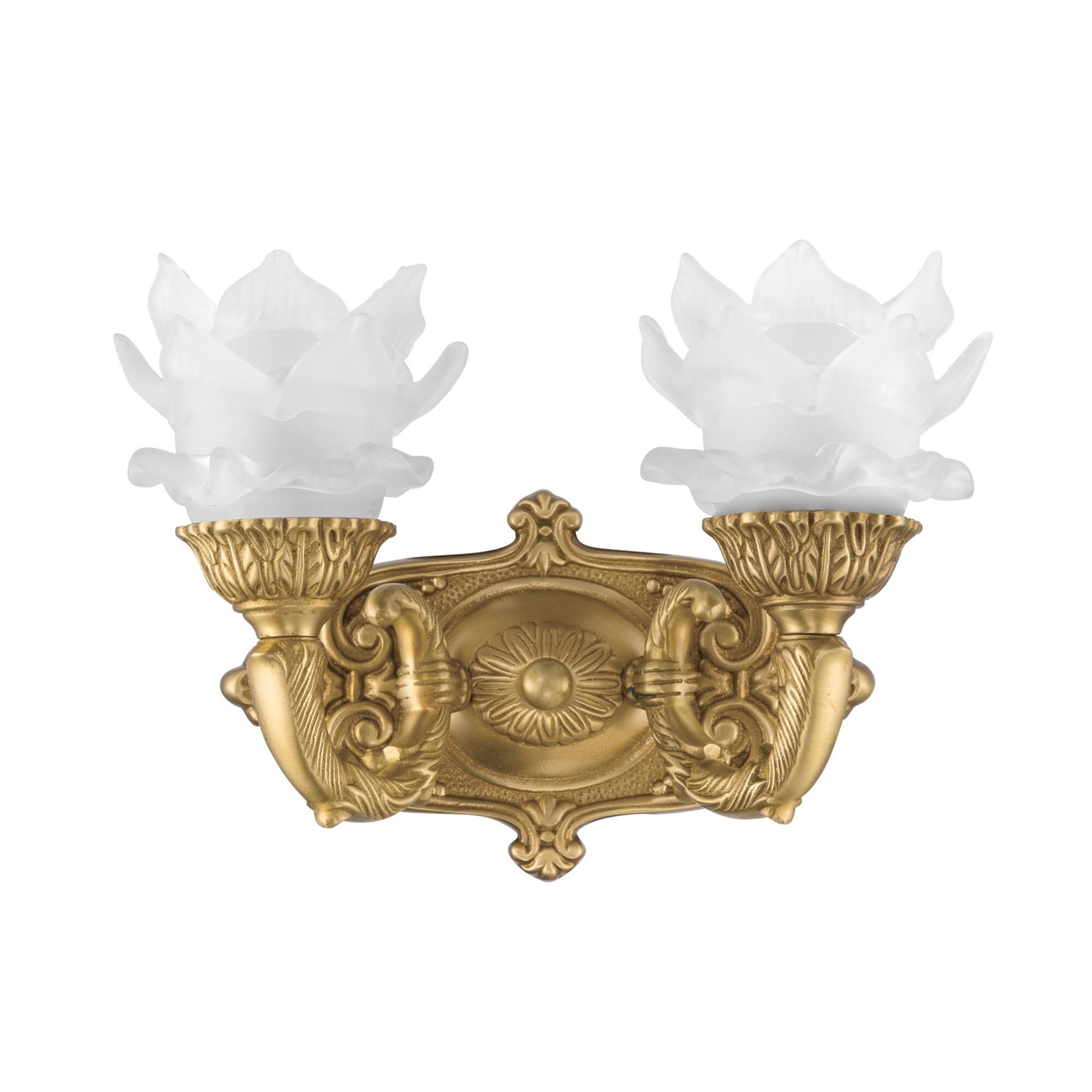 Shown in Aged Brass finish and Glass shade