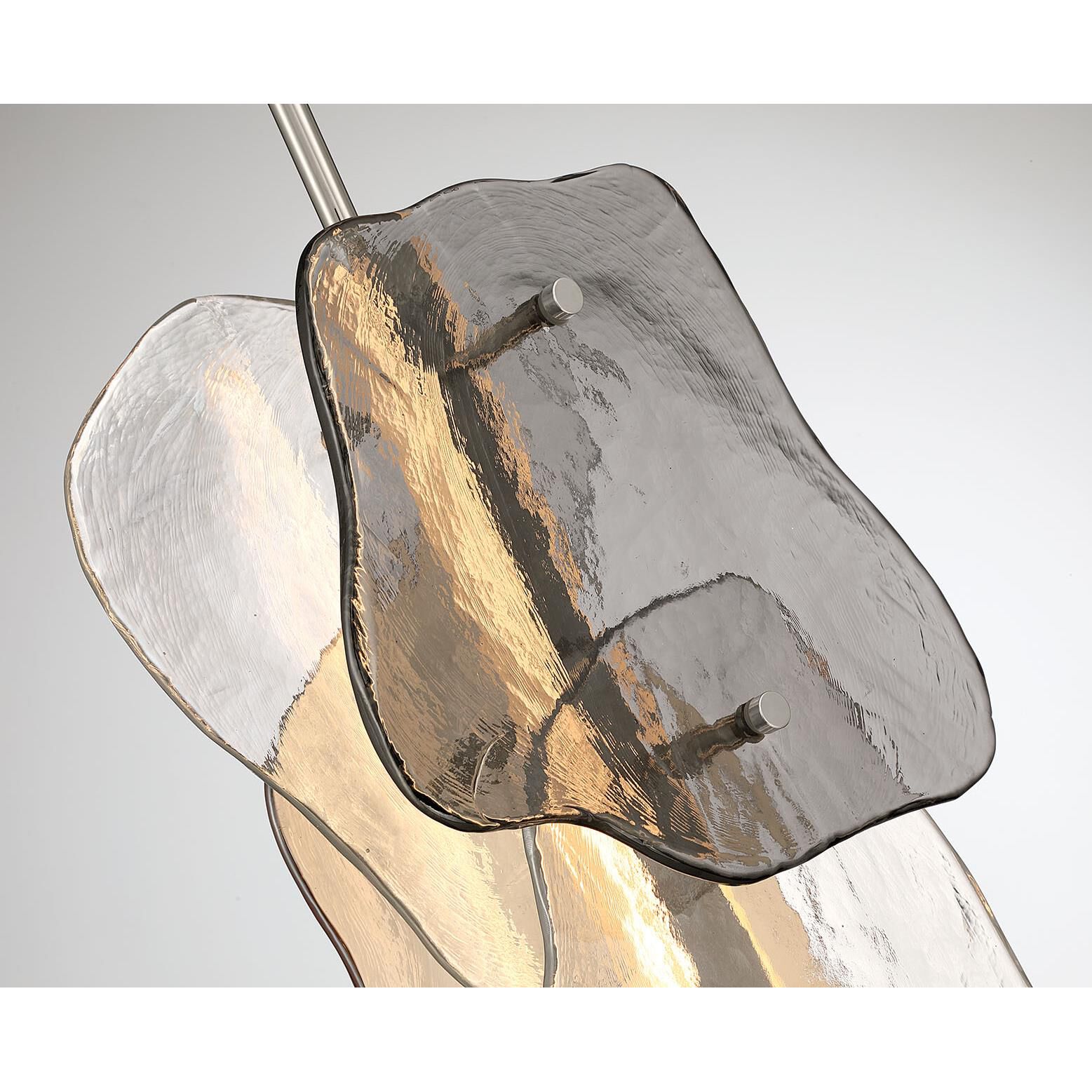 Shown in Polished Nickel finish and Mixed glass