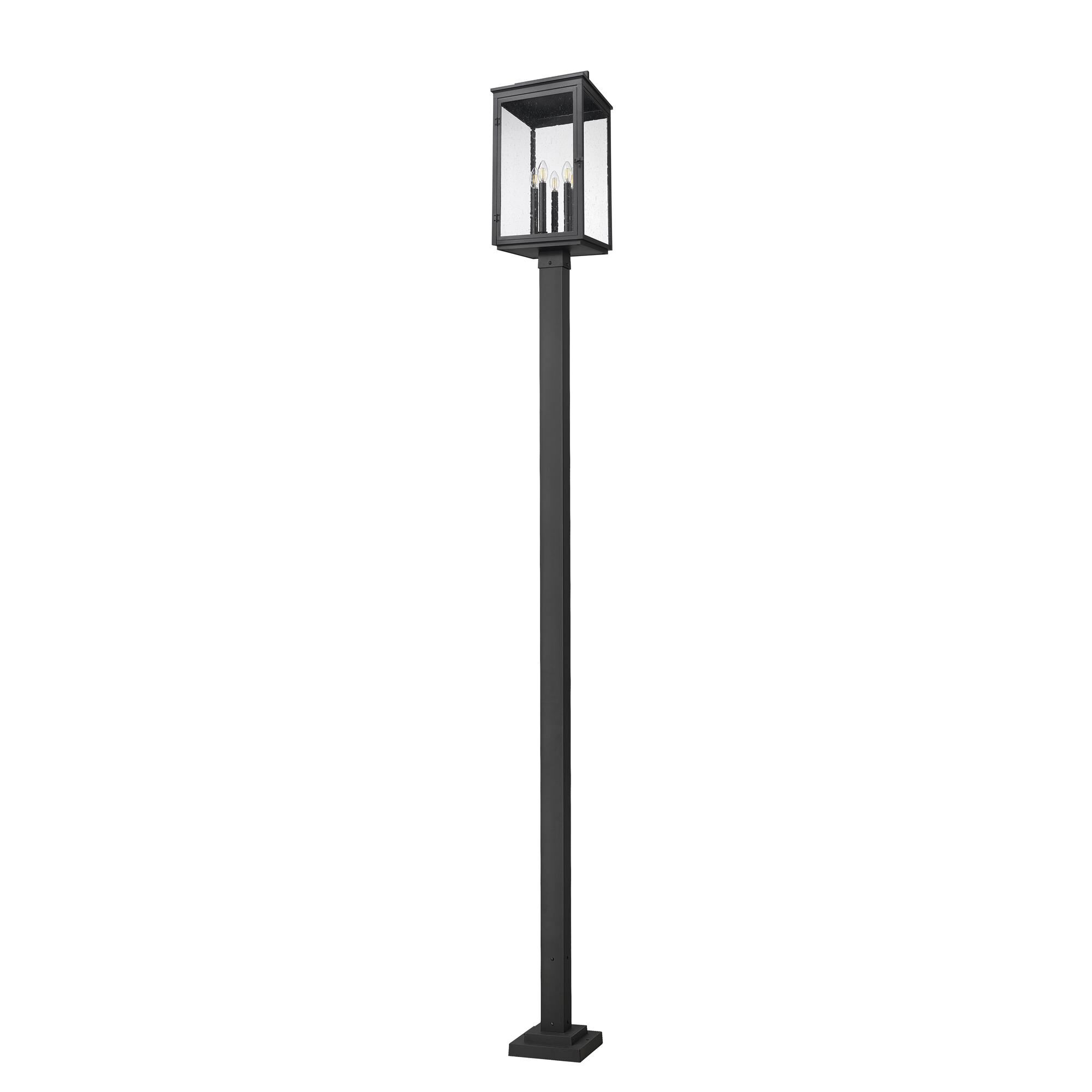Shown in Sand Black finish and Clear Seedy glass and Clear Seedy shade