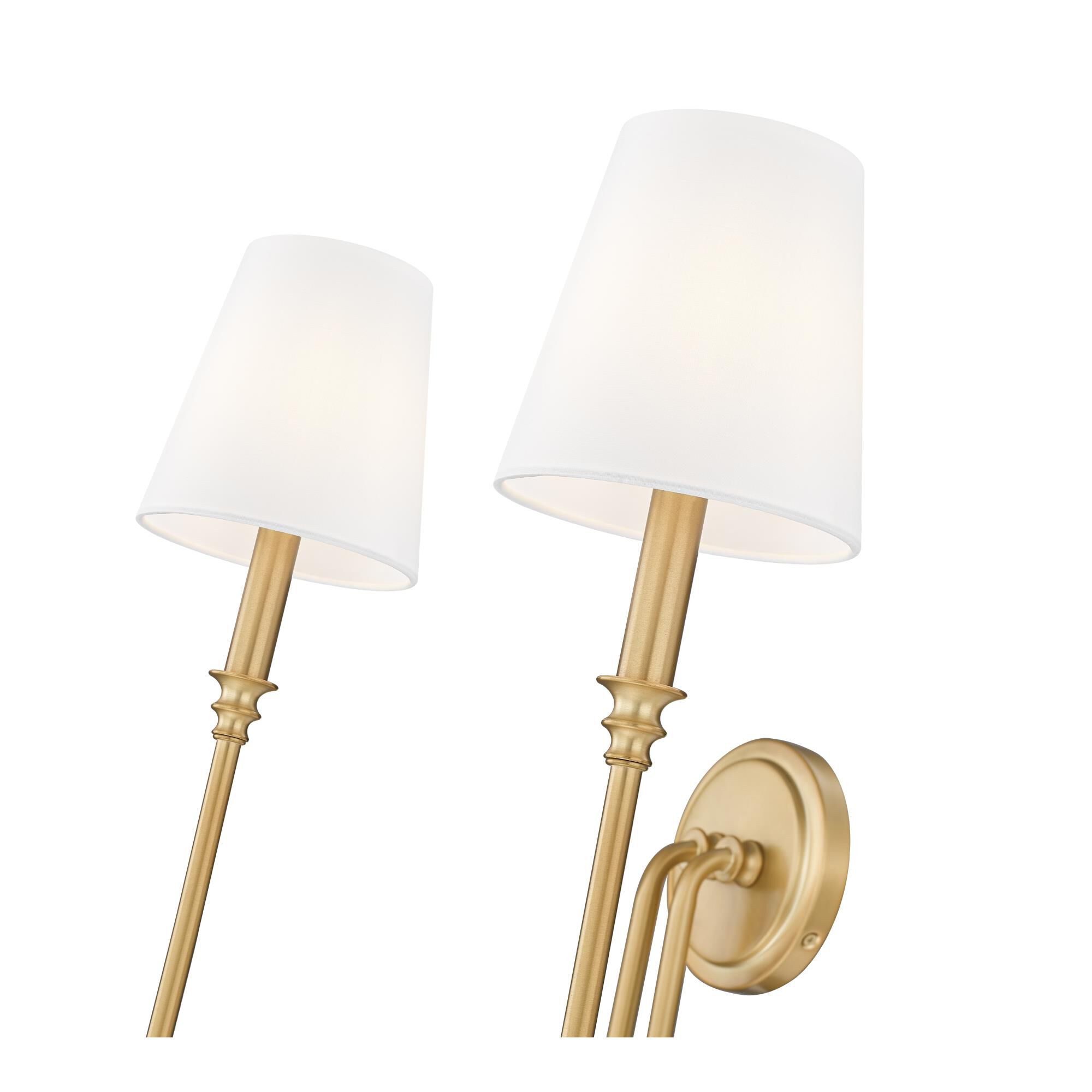 Shown in Rubbed Brass finish and White glass