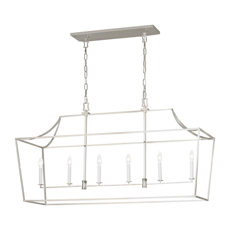 Chapman & Myers Southold 48 Inch 6 Light Linear Suspension Light by Visual Comfort Studio Collection