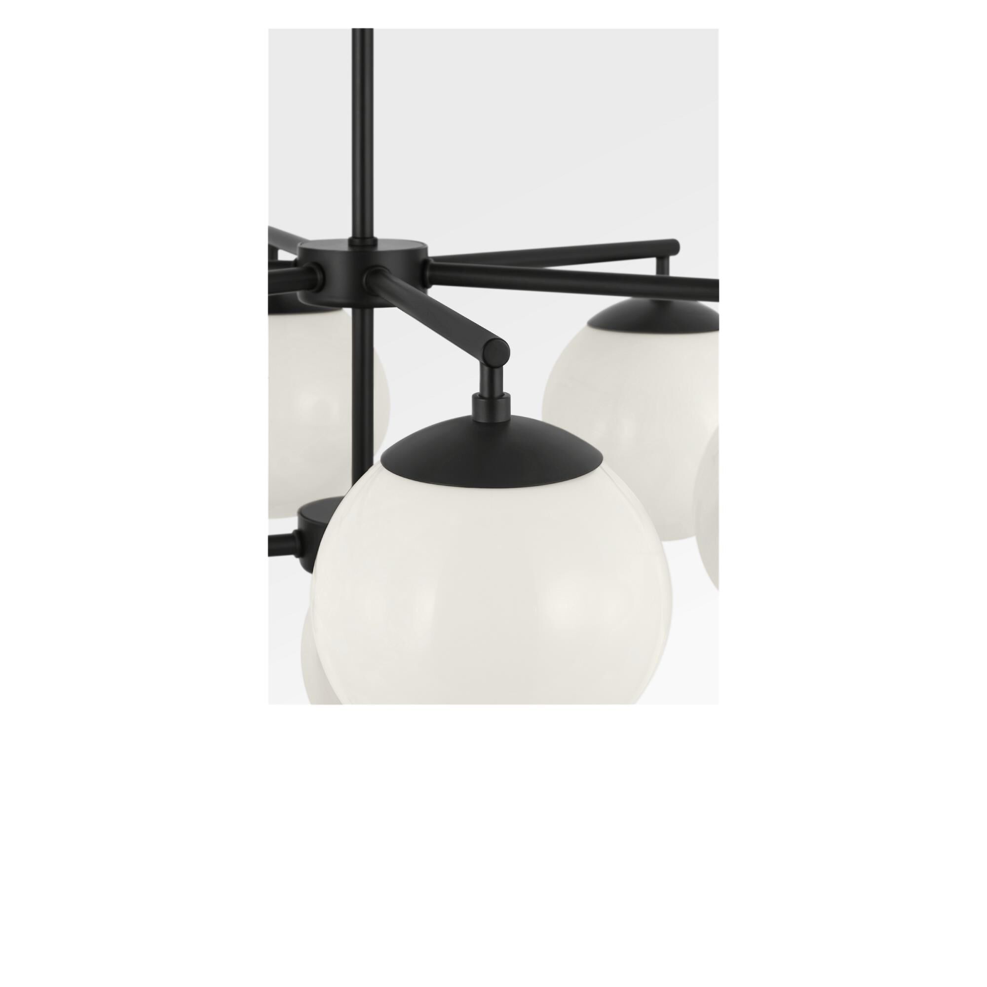 Shown in Midnight Black finish and Clear White glass