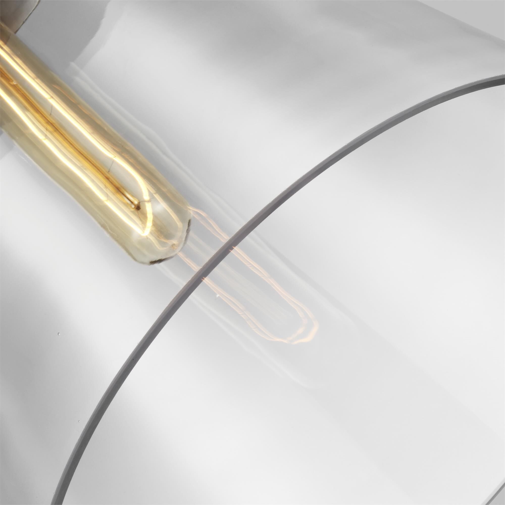 Shown in Polished Nickel finish and Clear glass