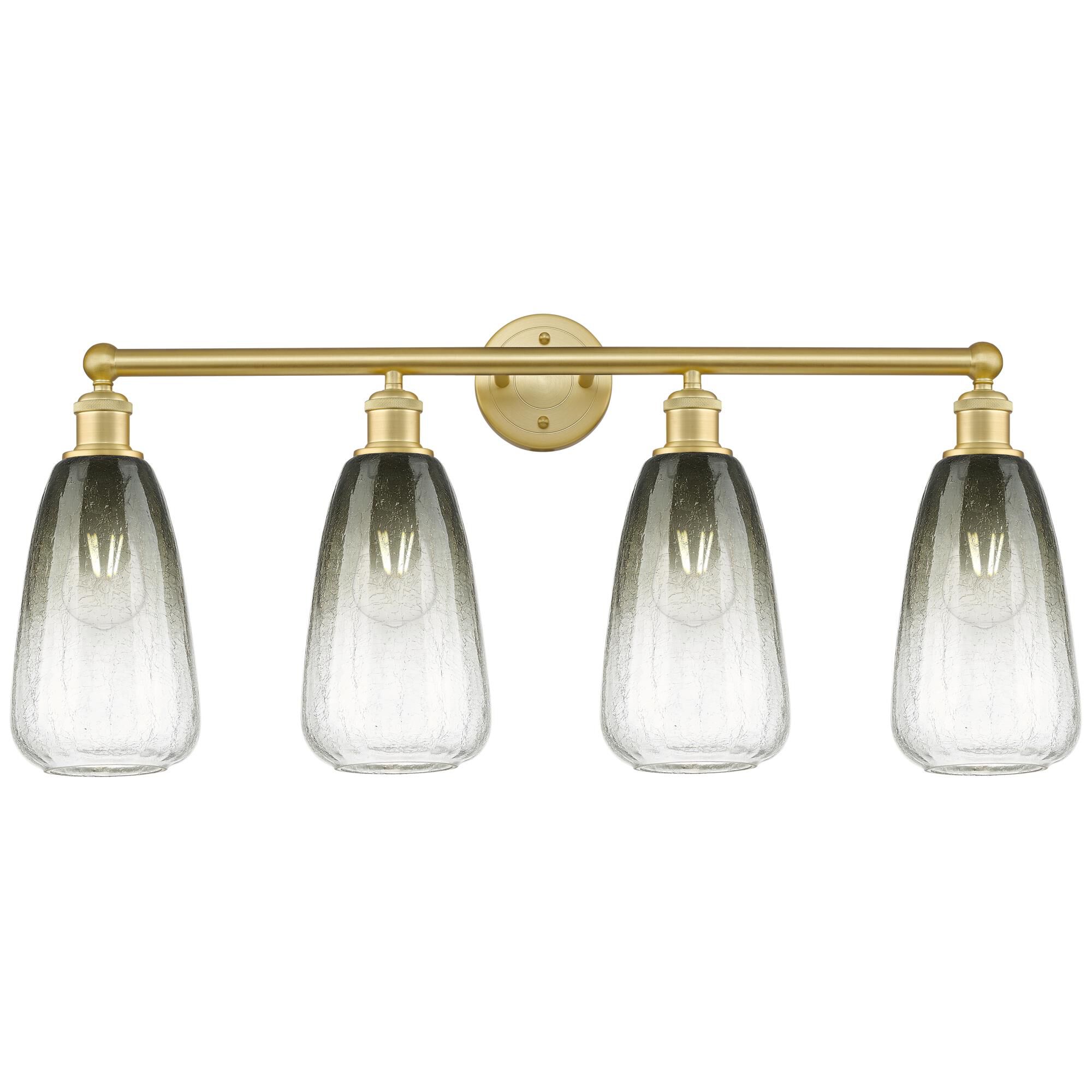 Shown in Satin Gold finish and Slate glass