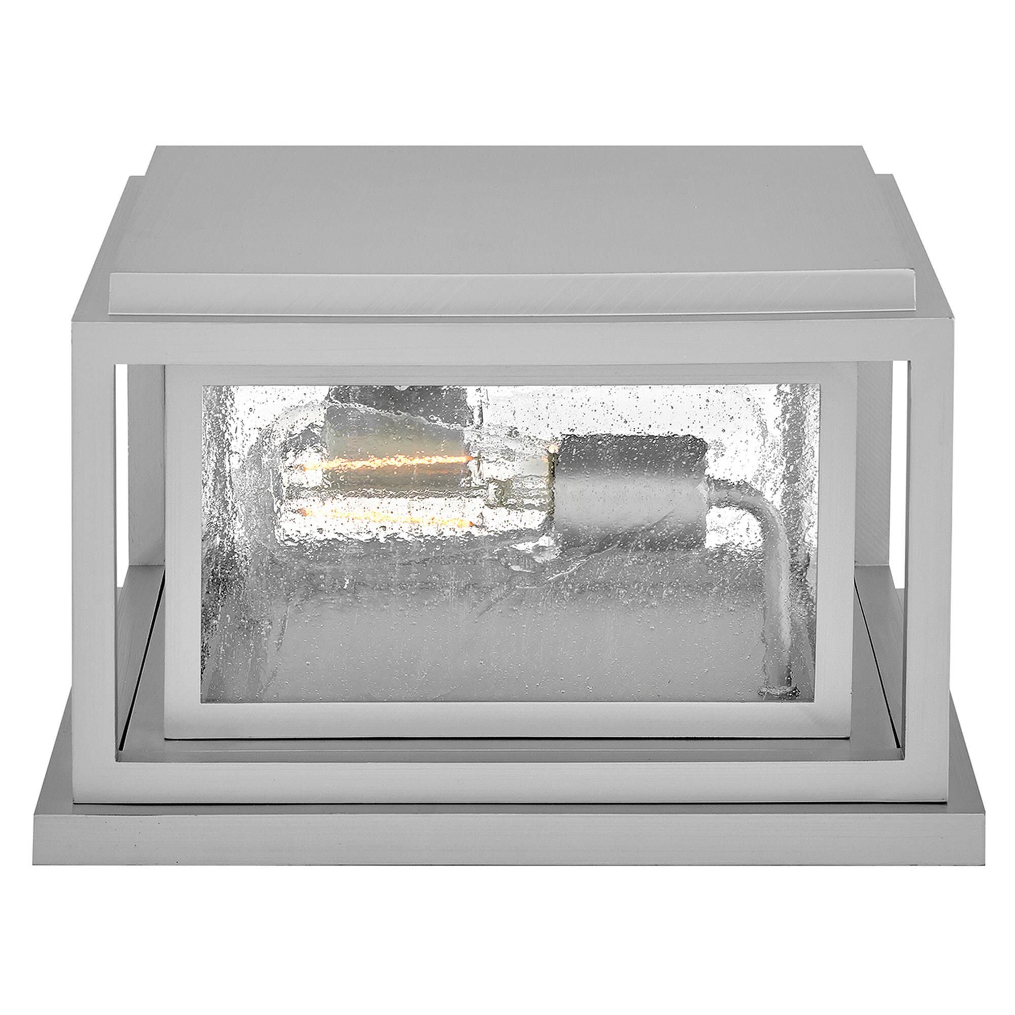 Shown in Satin Nickel finish and Clear Seedy glass