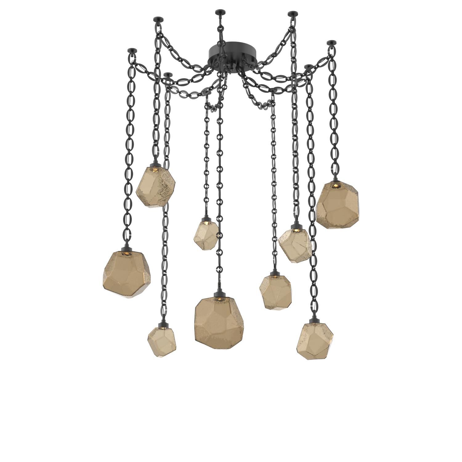 Levi Wilson Gem 17 Inch Multi Pendant Light by Hammerton Studio
