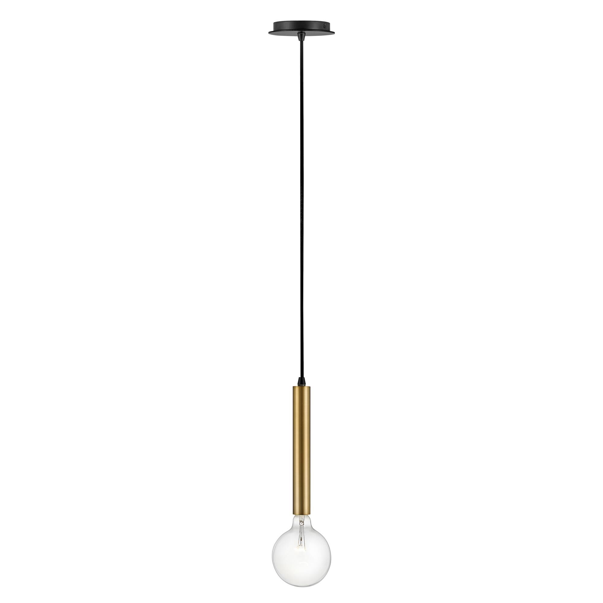 Shown in Lacquered Brass finish and Black accent