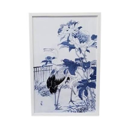 Blue And White Asian Garden Print by Chelsea House