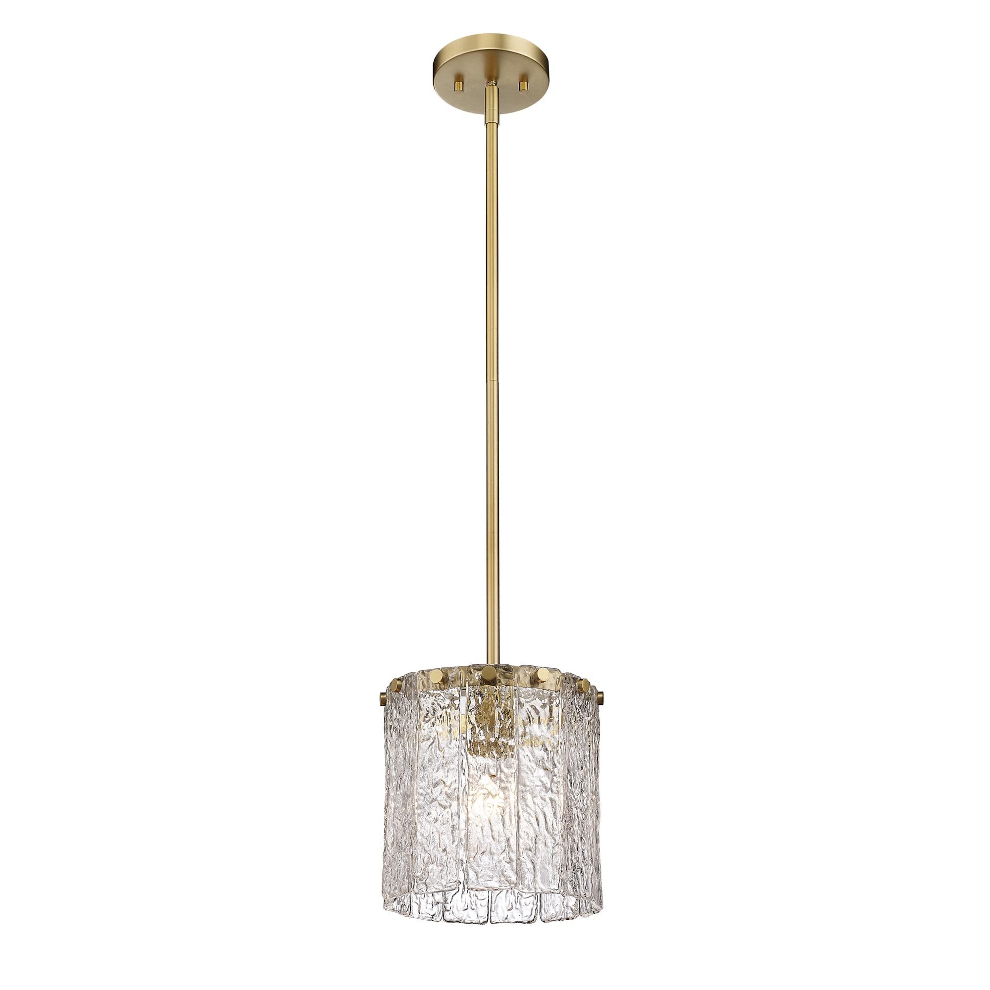 Shown in Modern Gold finish and Clear glass