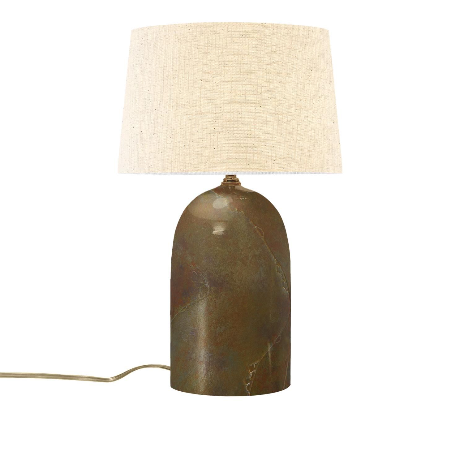 Shown in Tierra Red Slate finish and Cream shade