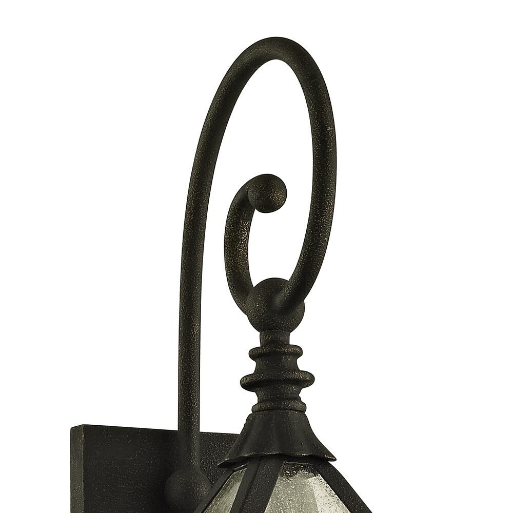 Shown in Vintage Bronze finish and Clear Seeded glass