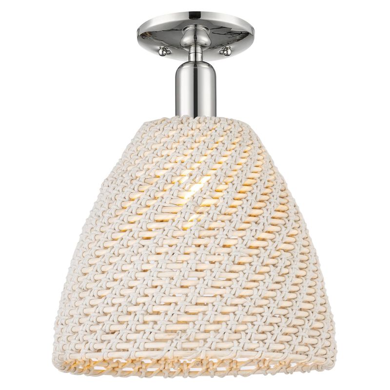 Bruno Marashlian Natural Ballston Dome 12 Inch Semi Flush Mount by Innovations Lighting