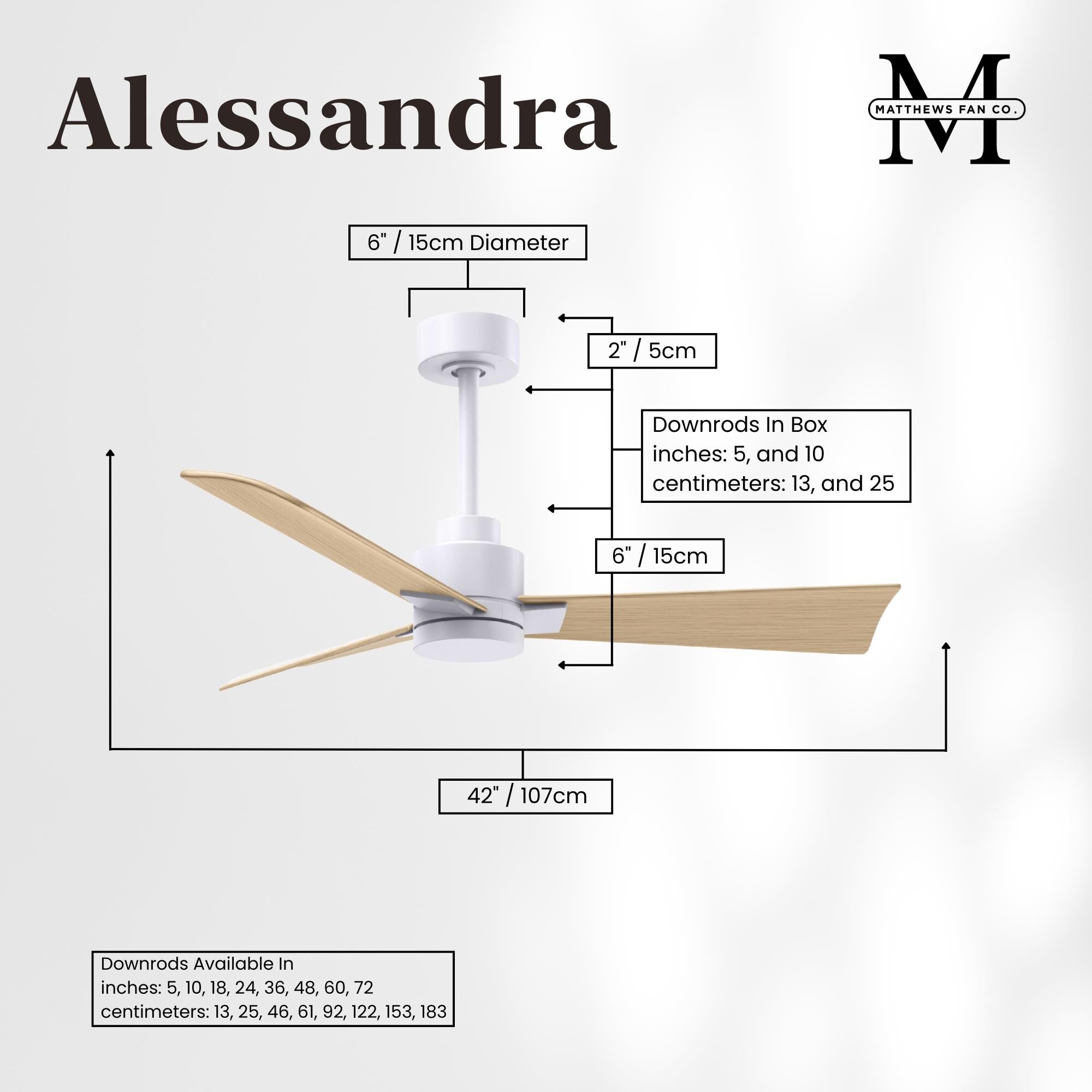 Alessandra 42 Inch Ceiling Fan by Matthews Fan Company