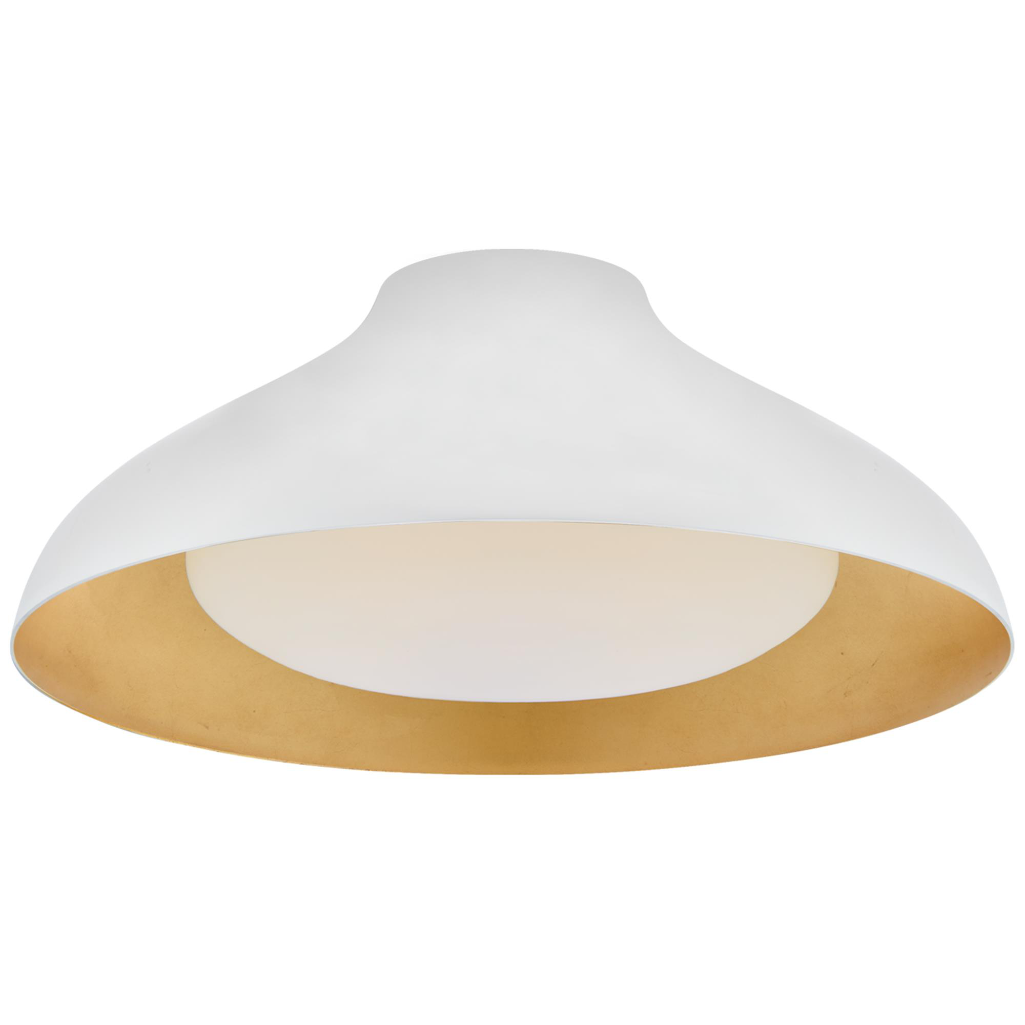 Shown in Plaster White finish and Soft White glass and Soft White Glass shade