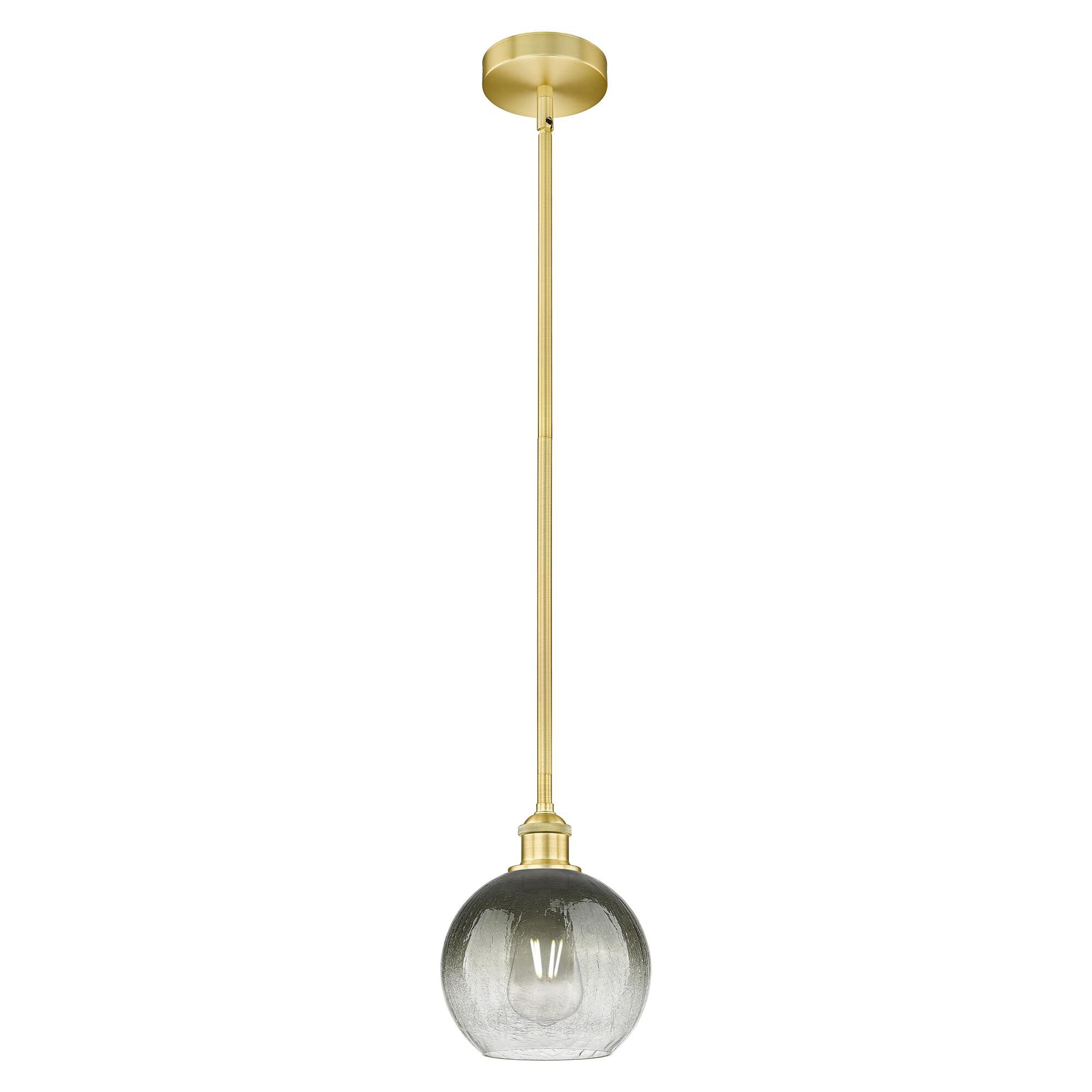 Shown in Satin Gold finish and Slate glass