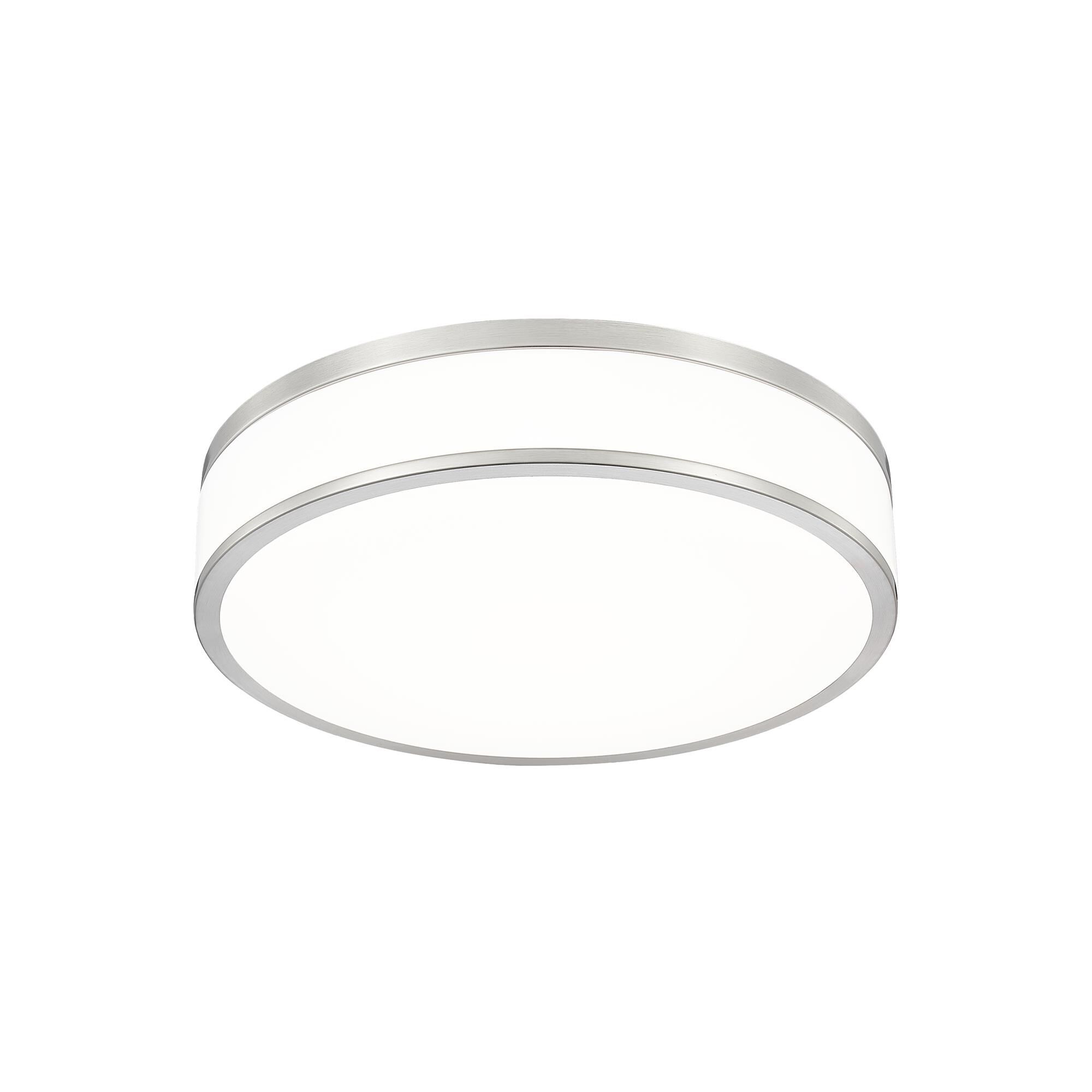 Shown in Brushed Nickel finish and Frosted glass and Frosted shade