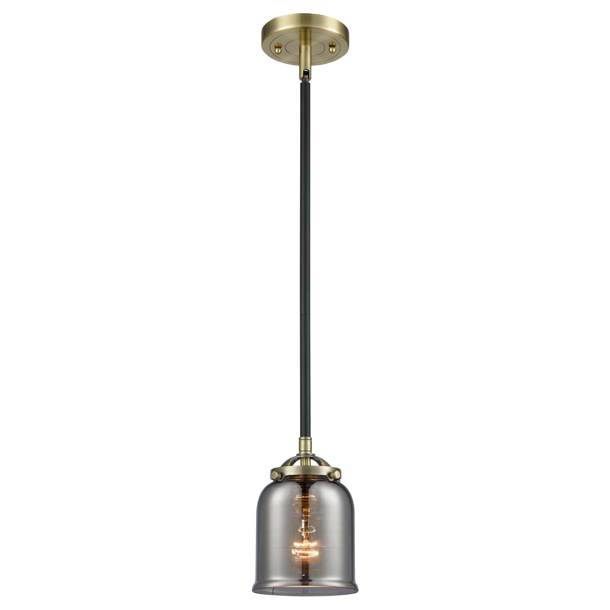 Shown in Black Antique Brass finish and Plated Smoked glass