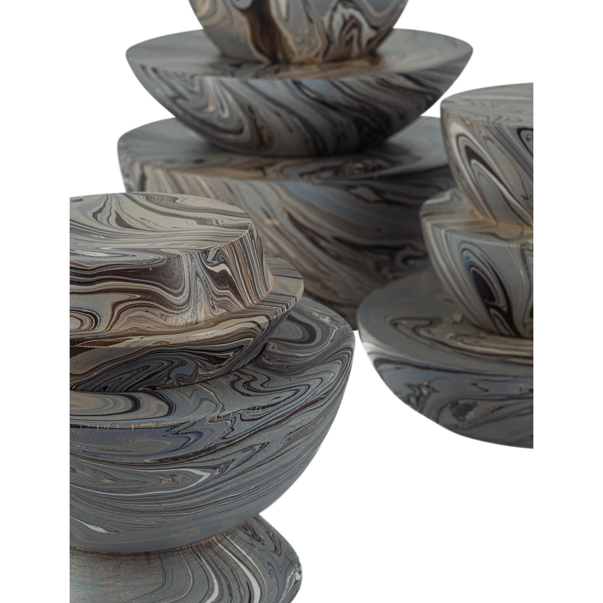 Shown in Marbleized Gray finish