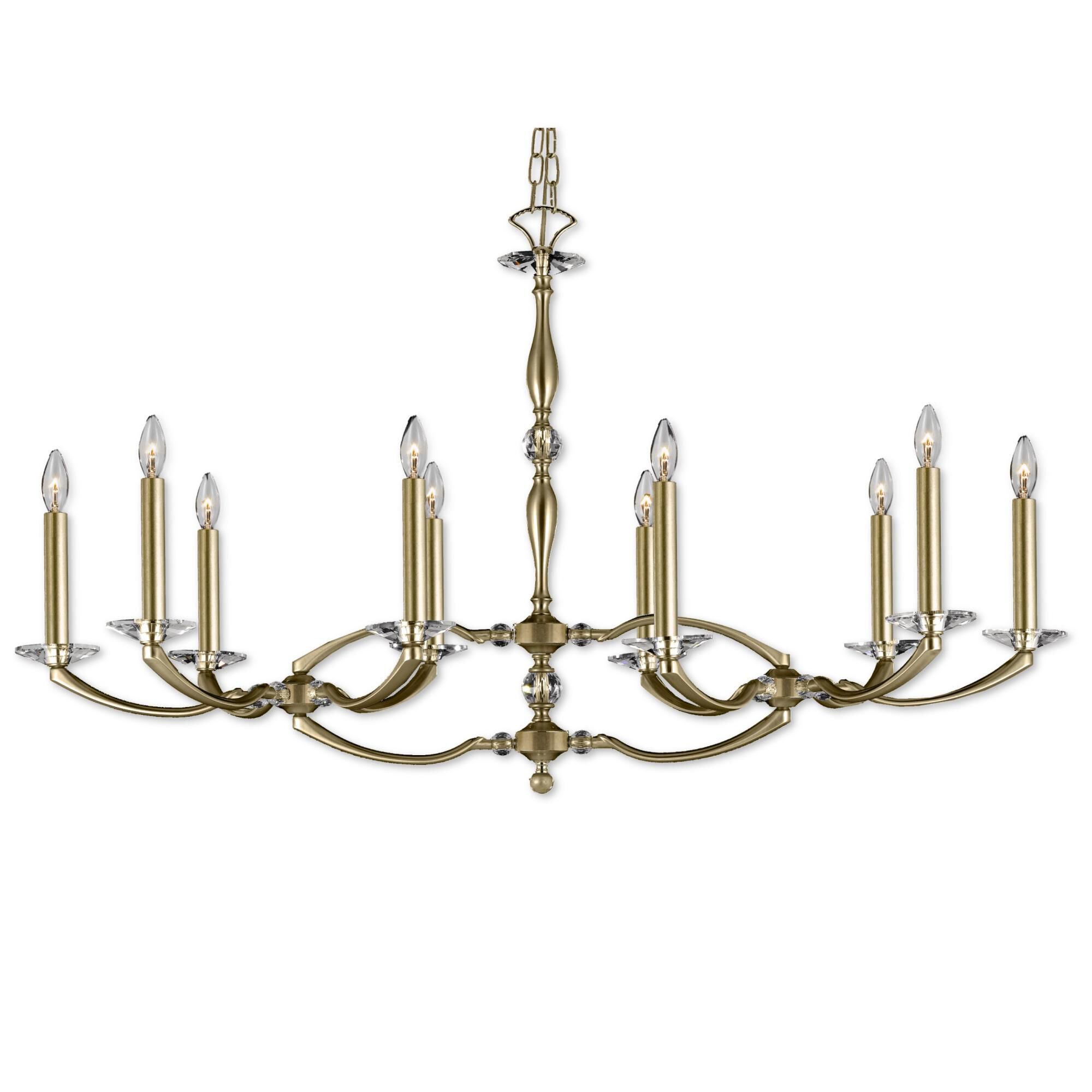 Shown in Old Brass finish and Precision  Bobeches And Spacers crystal and Old Brass glass and Hard Linen Hard Back shade and 6 Inch Matching Brass Candle Cover accent