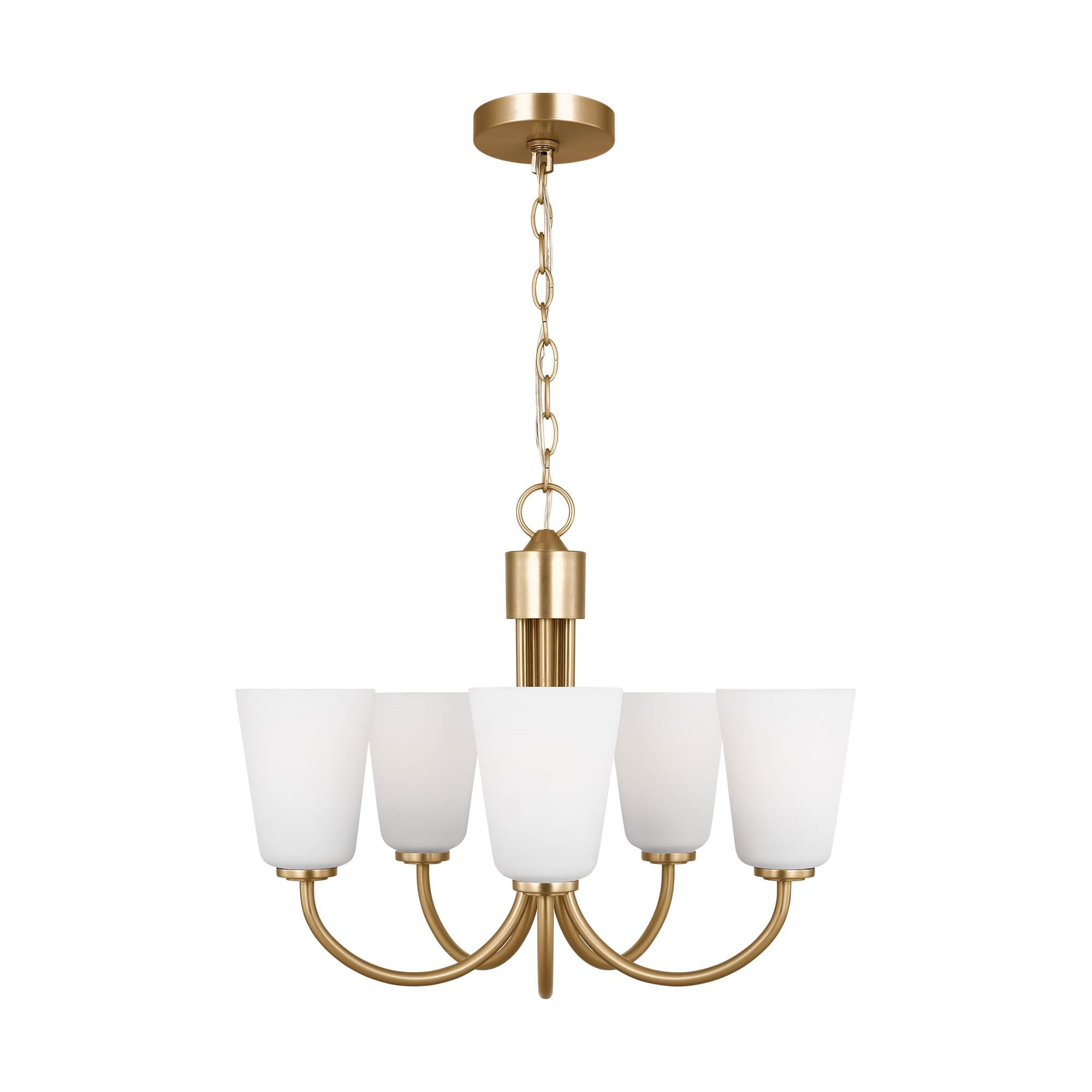 Shown in Satin Brass finish and Etched Painted White Inside glass
