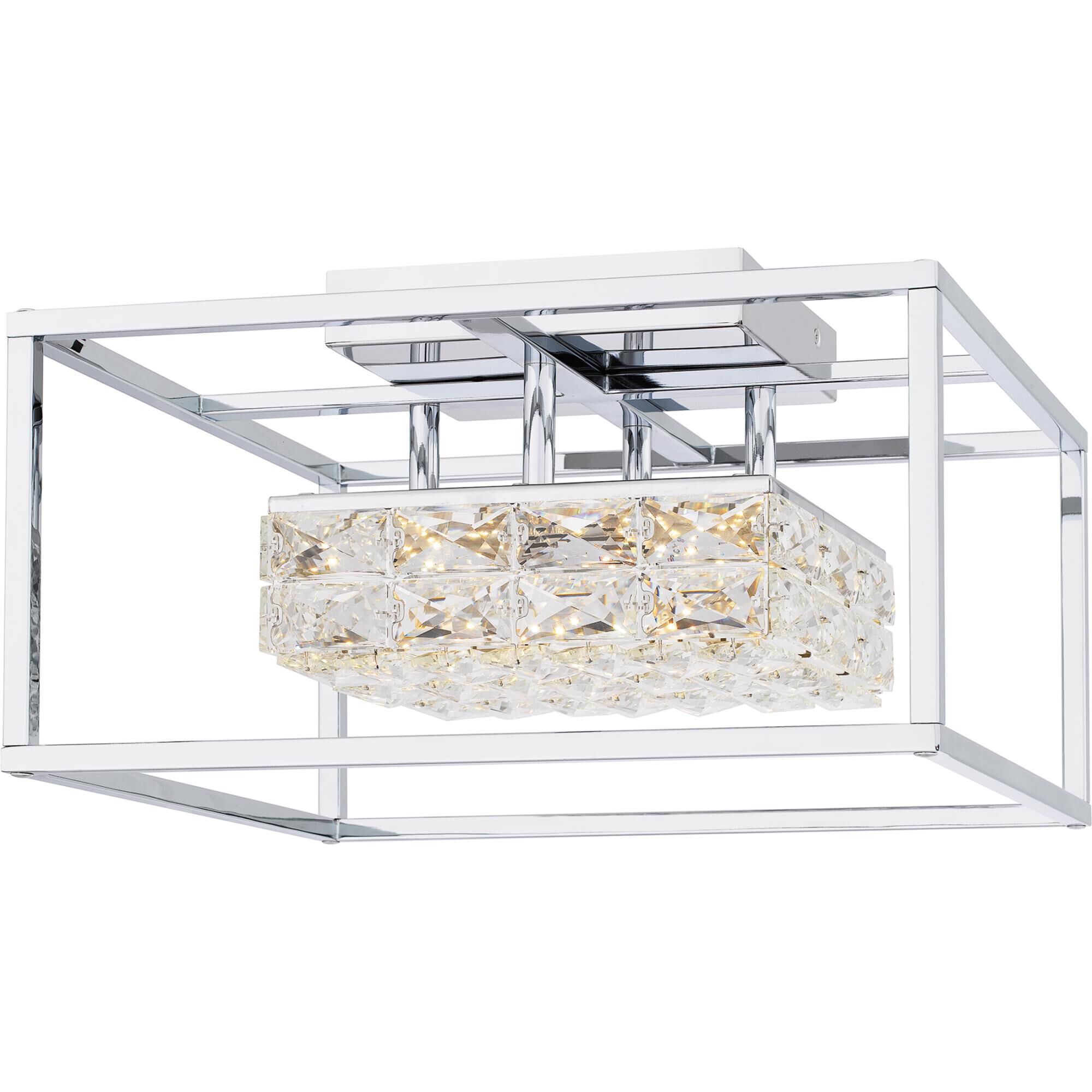 Shown in Polished Chrome finish and Clear Crystal Glass shade
