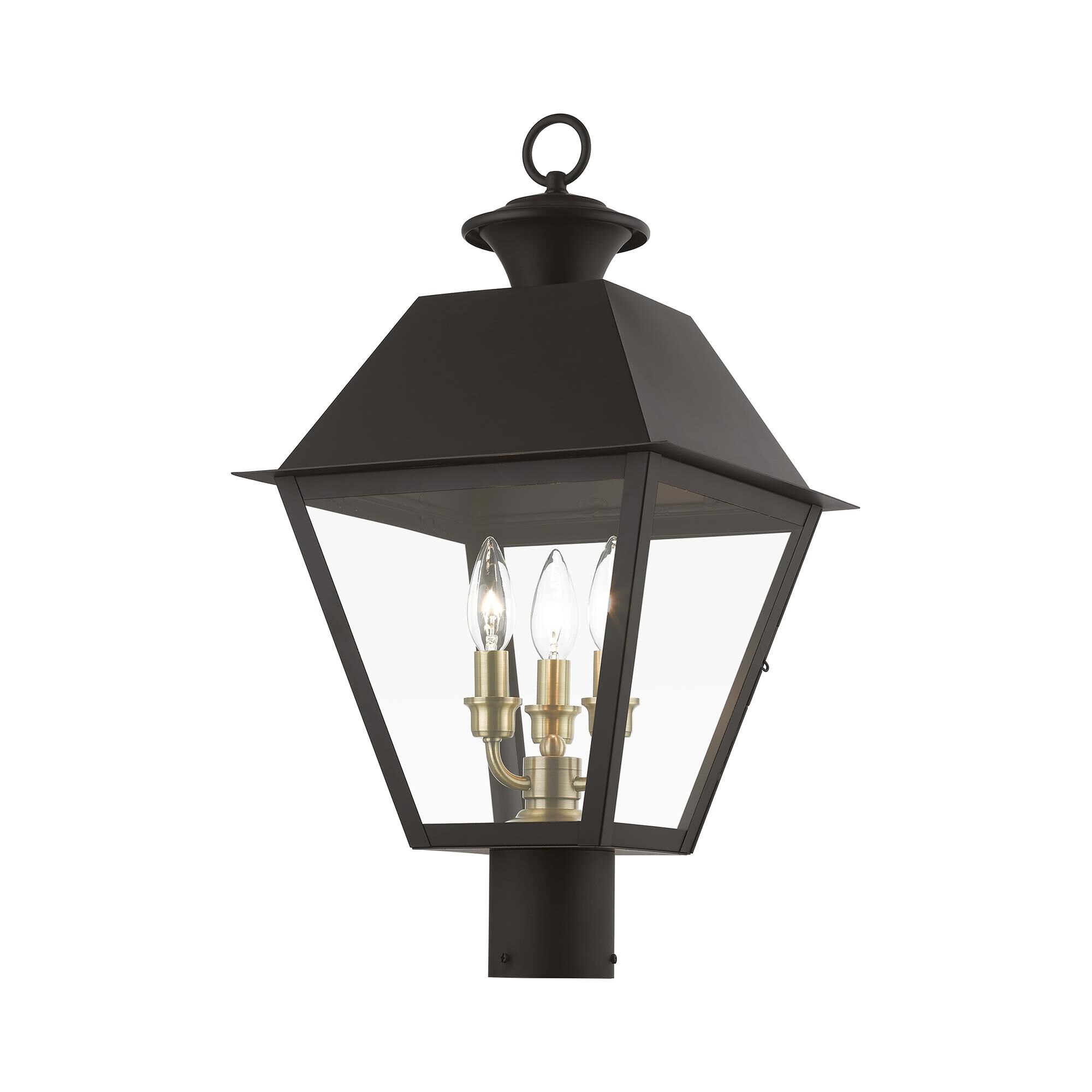Wentworth 22 Inch Tall 3 Light Outdoor Post Lamp by Livex Lighting