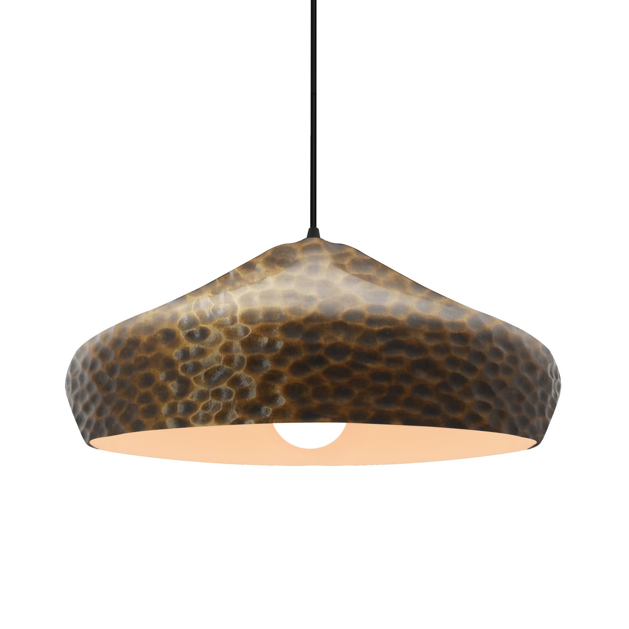 Radiance Crease 15 Inch Large Pendant by Justice Design Group