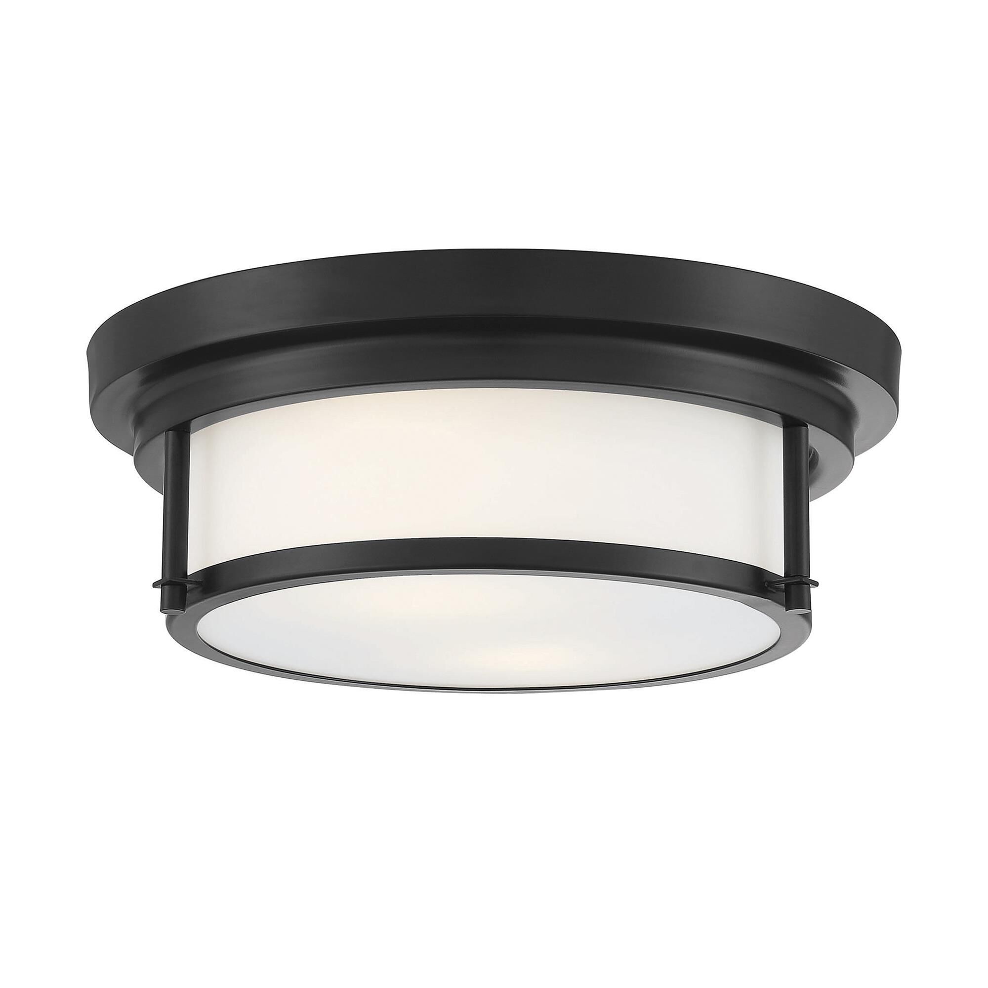 Shown in Matte Black finish and White glass
