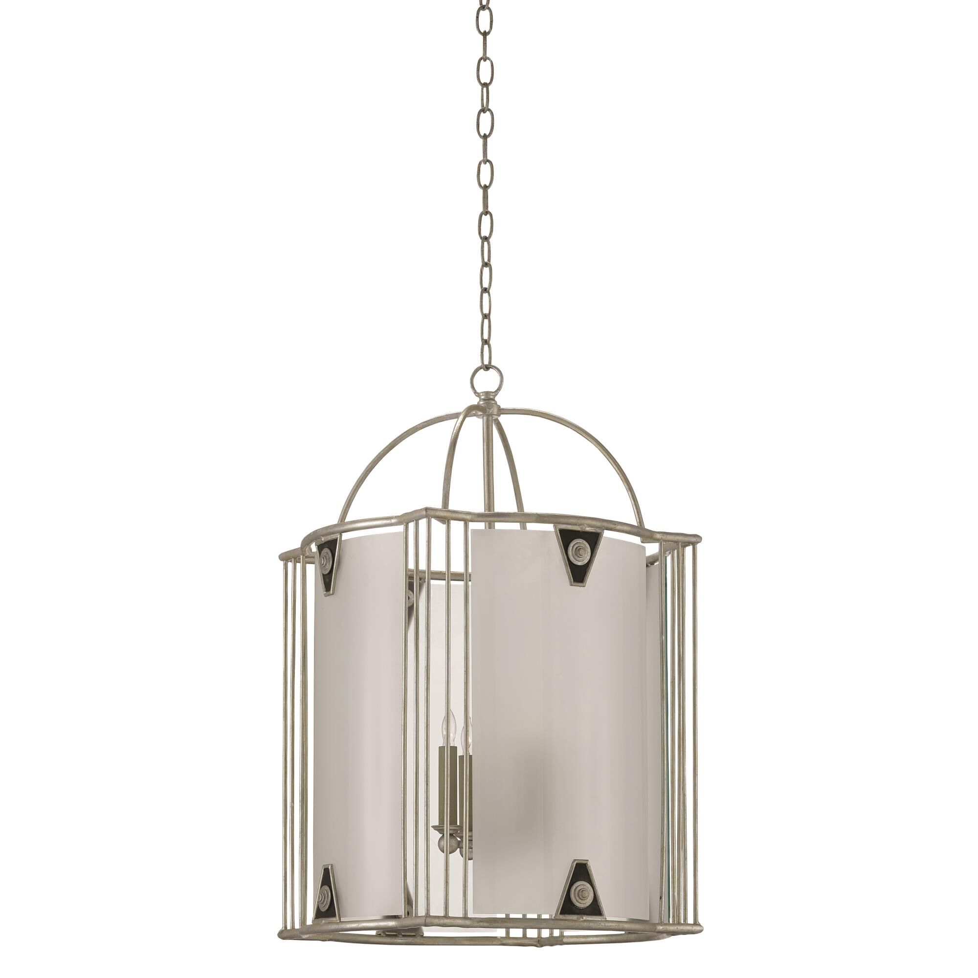 Shown in Contemporary Silver Leaf-Satin Black finish