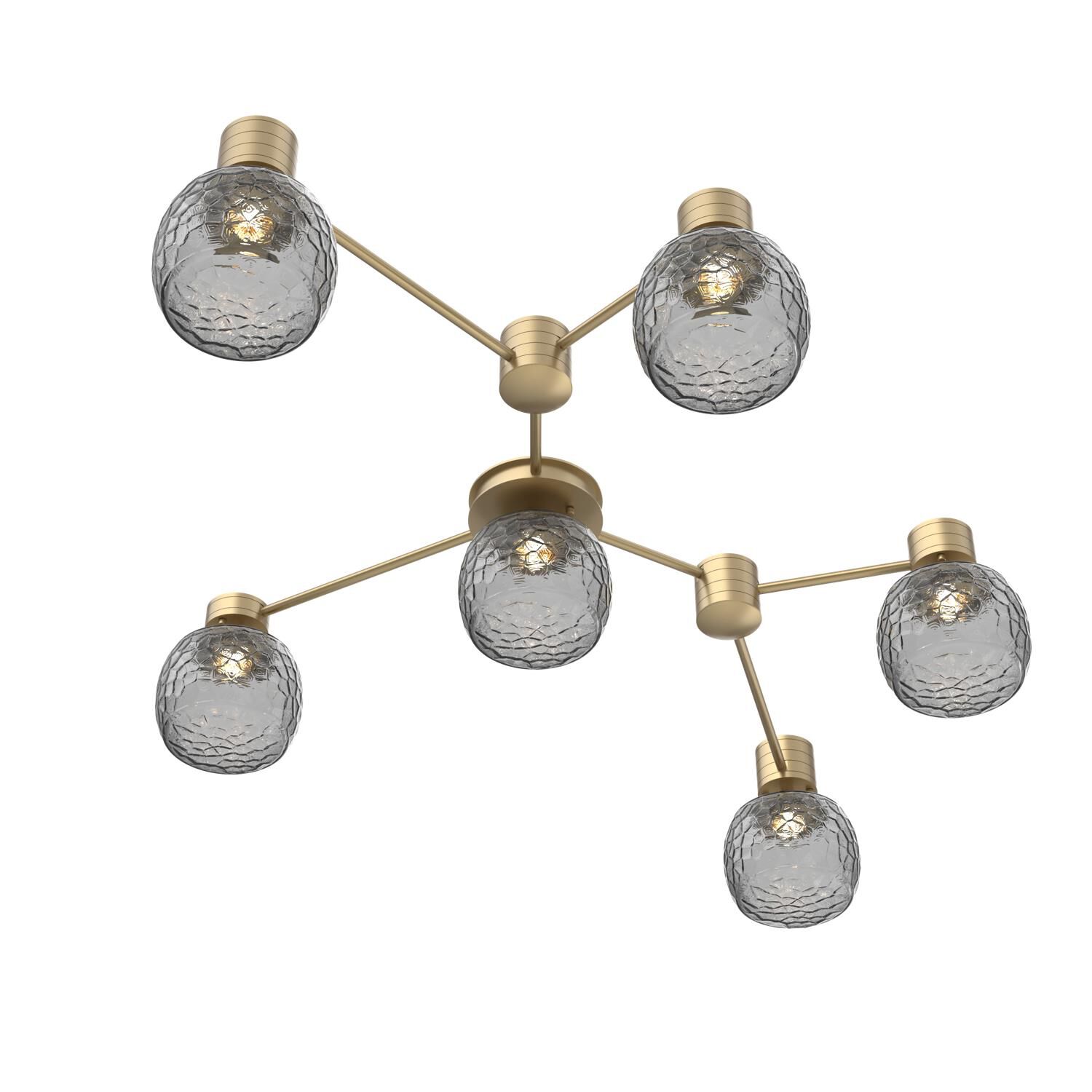 Shown in Gilded Brass finish and Smoke glass