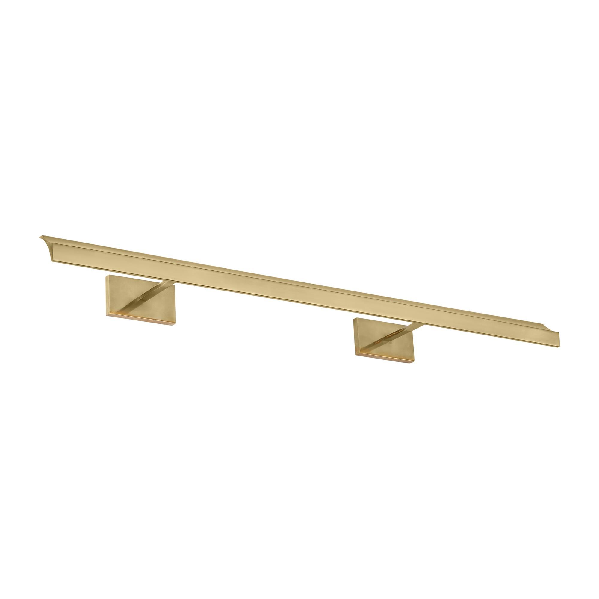 Shown in Hand-Rubbed Antique Brass finish and Brass shade