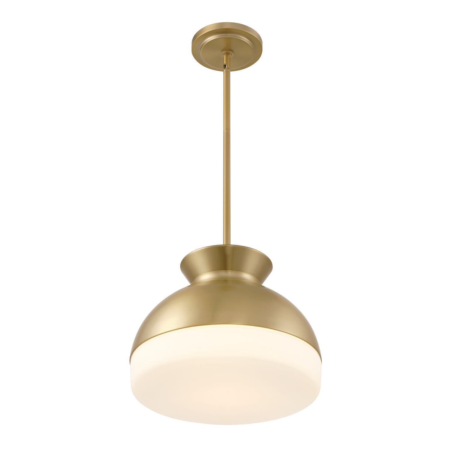 Shown in Vibrant Gold finish and Glass shade