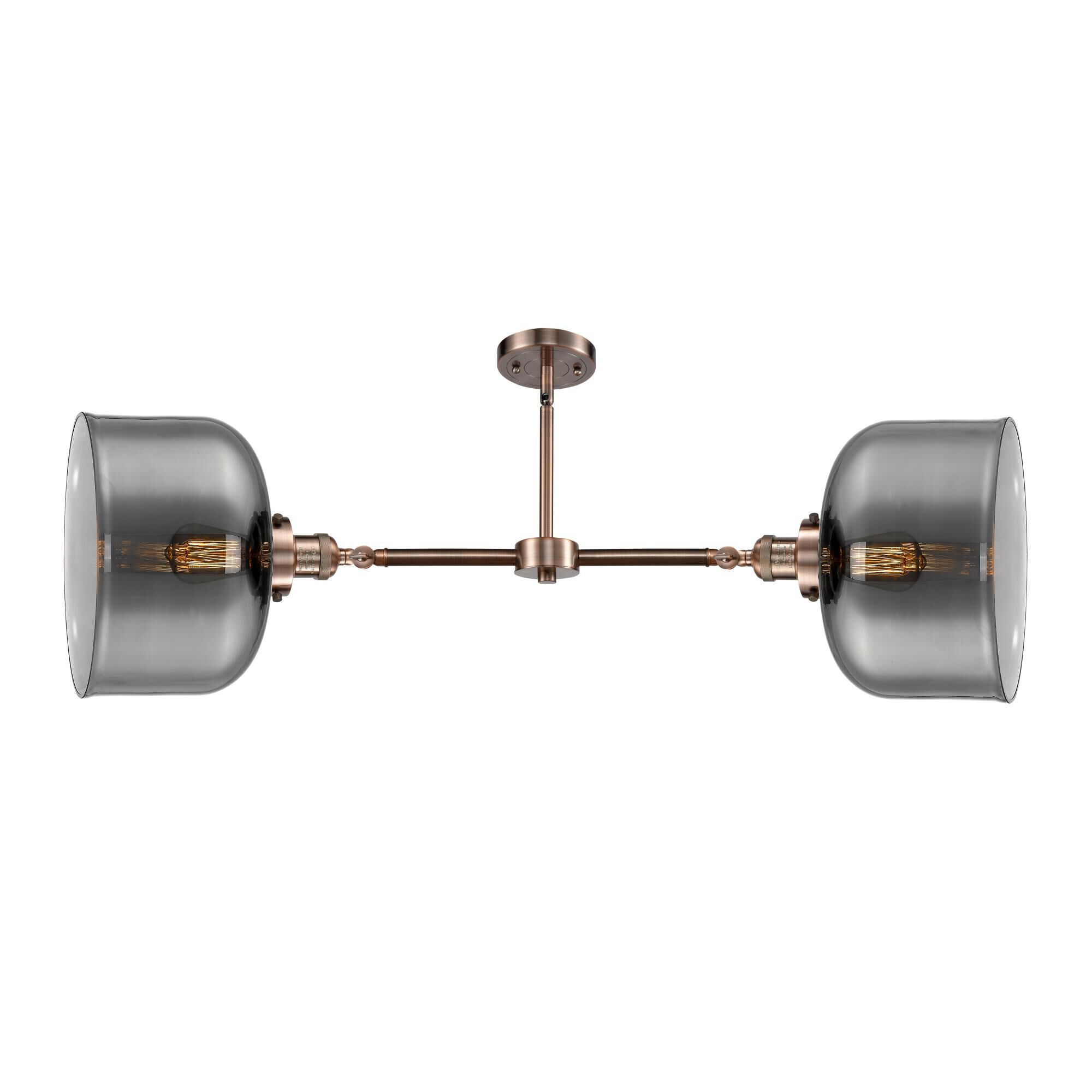 Shown in Antique Copper finish and Plated Smoked glass