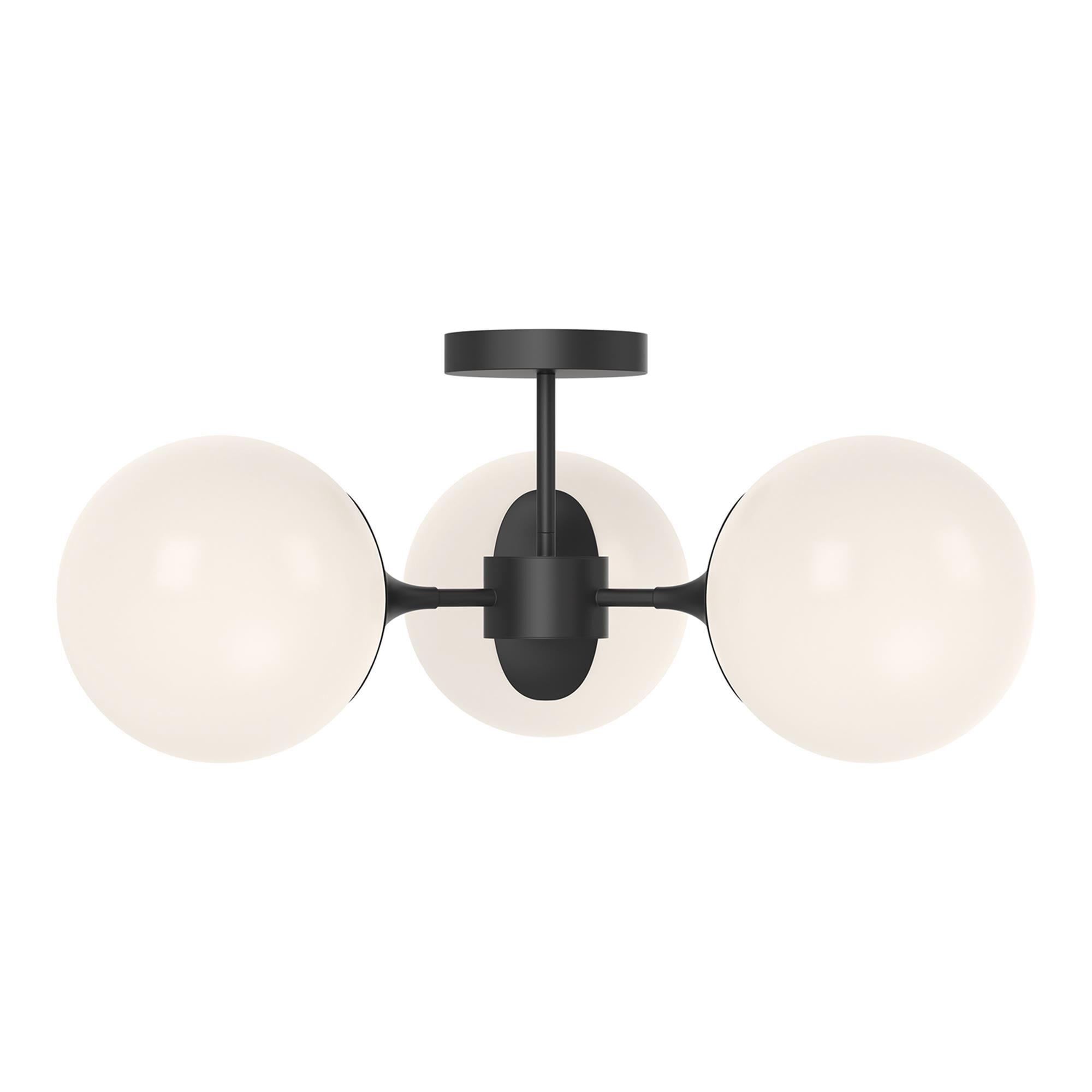 Nouveau 26 Inch 3 Light Semi Flush Mount,